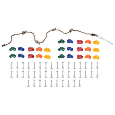 vidaXL Klettergriff »Klettergriffe mit Seil 25 Stk. Mehrfarbig« (25-St)