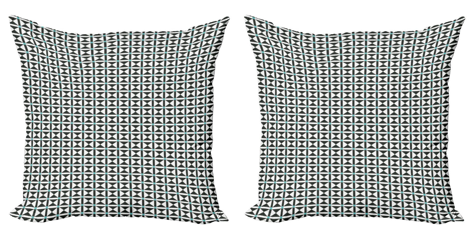 Kissenbezüge Modern Accent Doppelseitiger Digitaldruck, Abakuhaus (2 Stück), Geometrisch Skizze Blick Linien Kunst