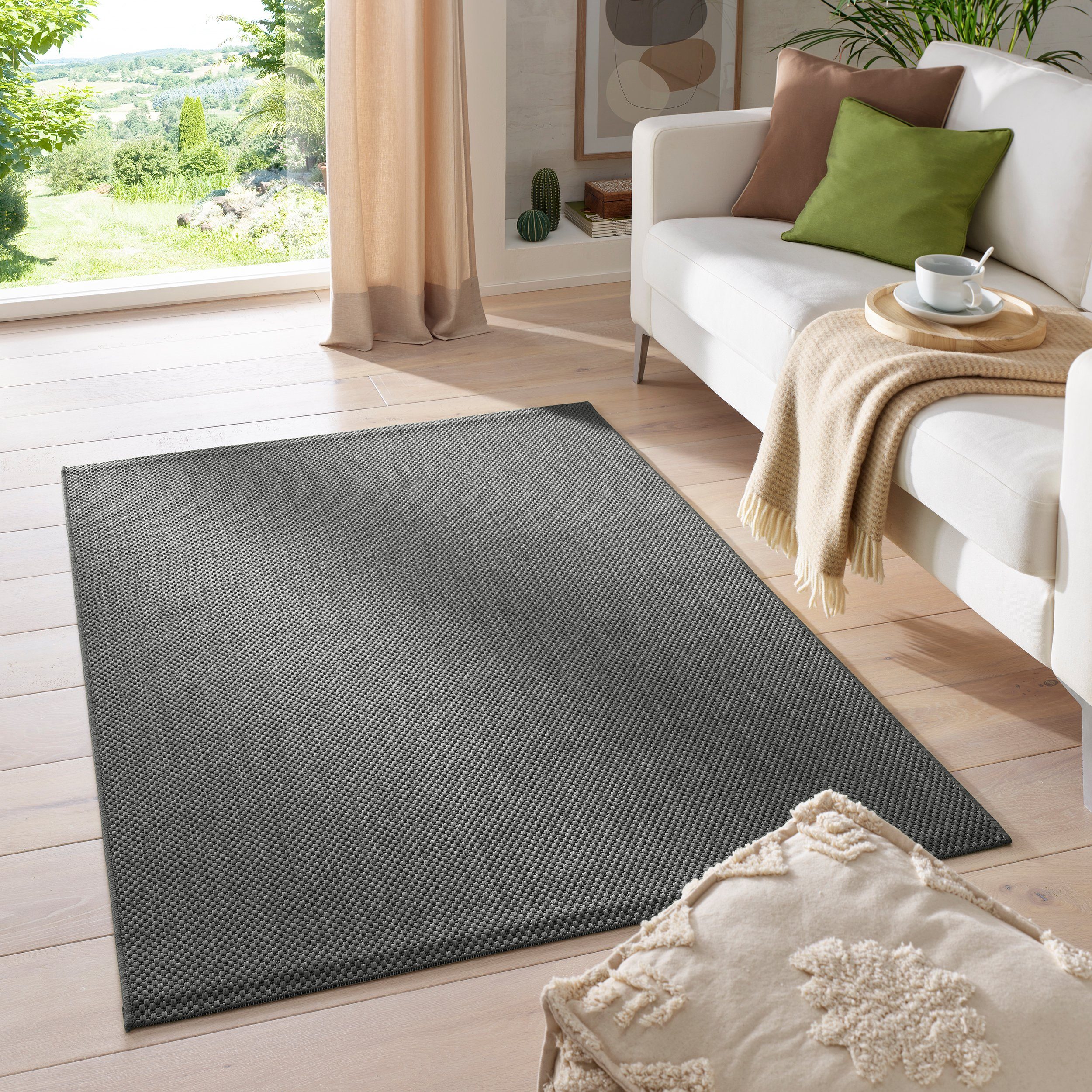 TaCa Home Teppich Outdoor & Indoor Teppich, rechteckig, Höhe: 7 mm, Terrass günstig online kaufen