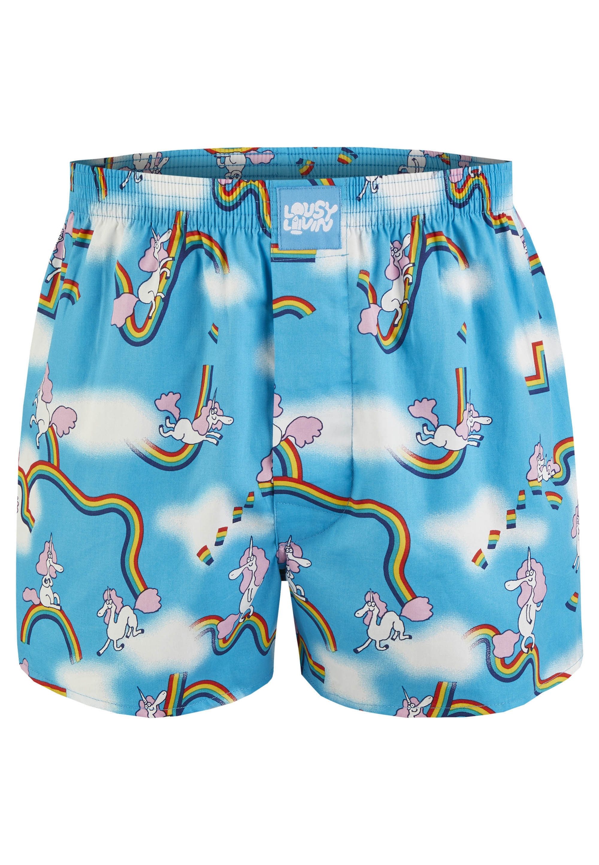 Lousy Livin Boxershorts Sky Gym & Dolphin 2 Pack mit buntem Allover-Print