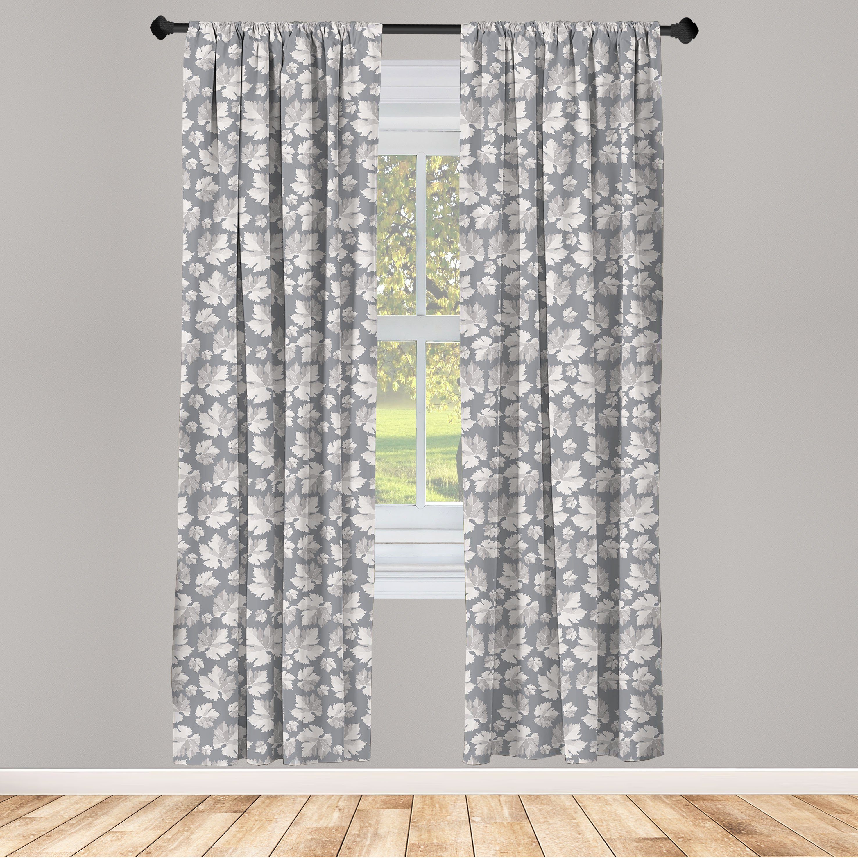 Gardine Vorhang für Wohnzimmer Schlafzimmer Dekor, Abakuhaus, Microfaser, Blatt drucken Ahornbaum Herbstlaub