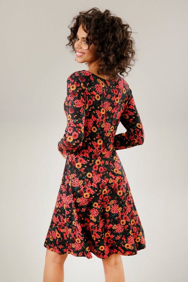 Aniston CASUAL Jerseykleid mit zartem Blumendruck