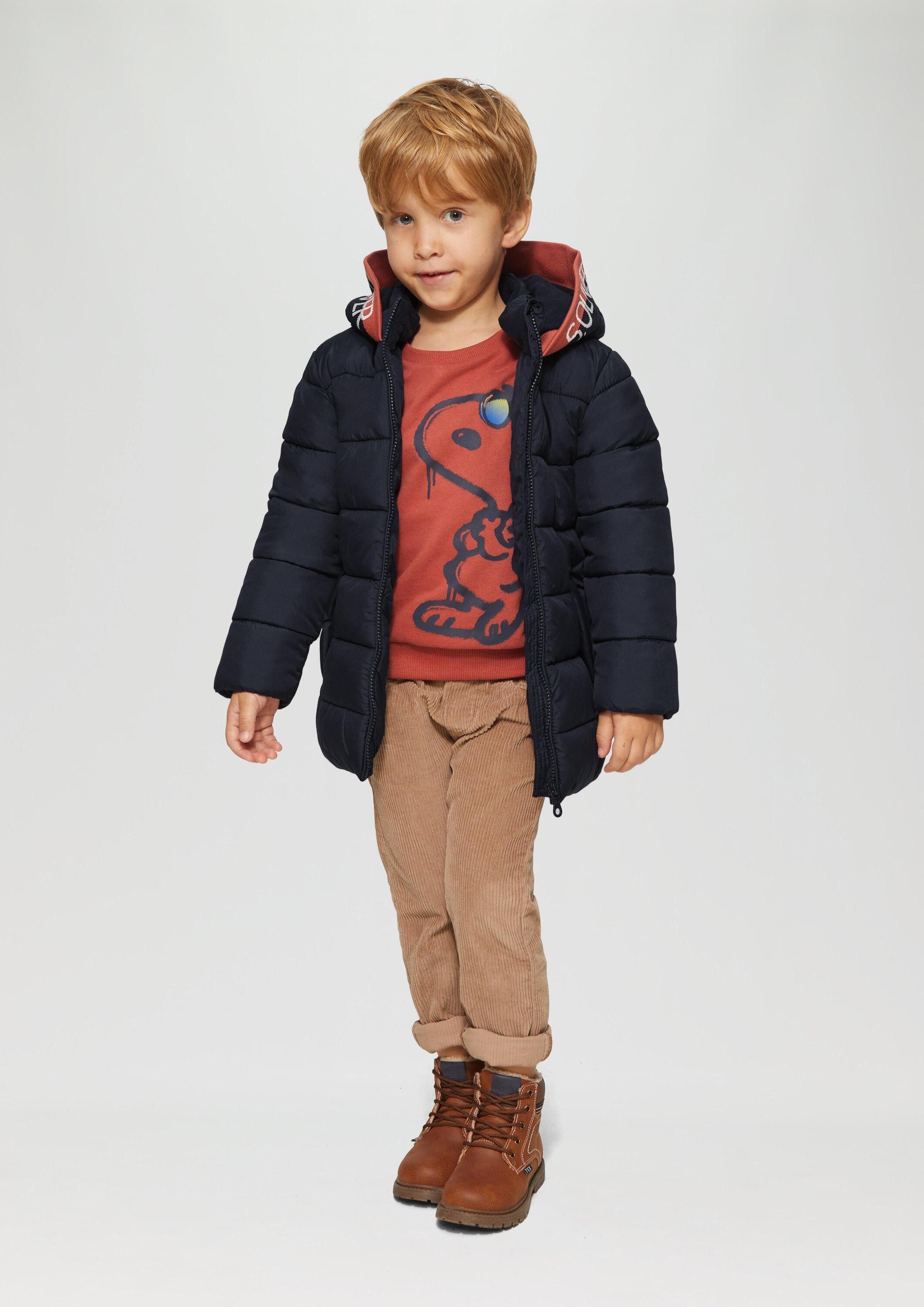 s.Oliver Funktionsmantel Outdoor-Mantel Steppjacke mit Kontraststreifen und Fleecefutter