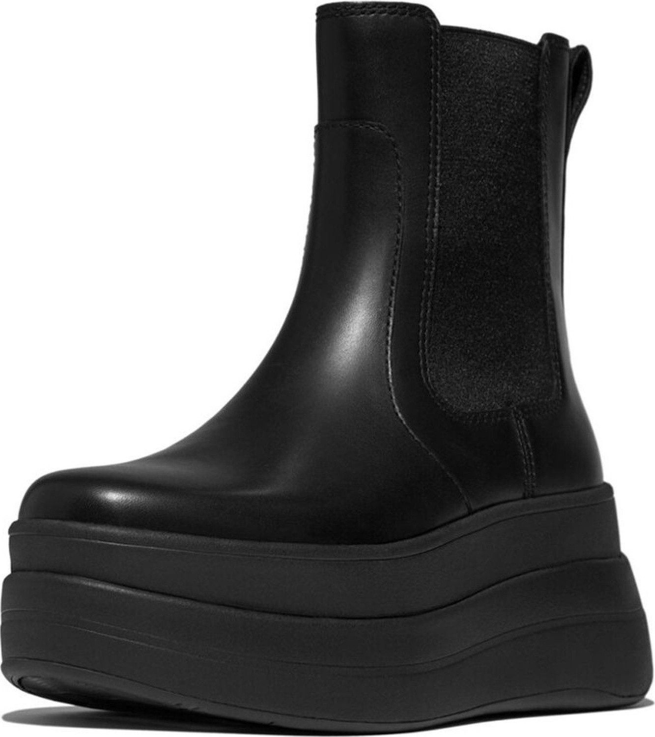 Fitflop F-Mode Stack Leather Chelsea Boots Stiefel