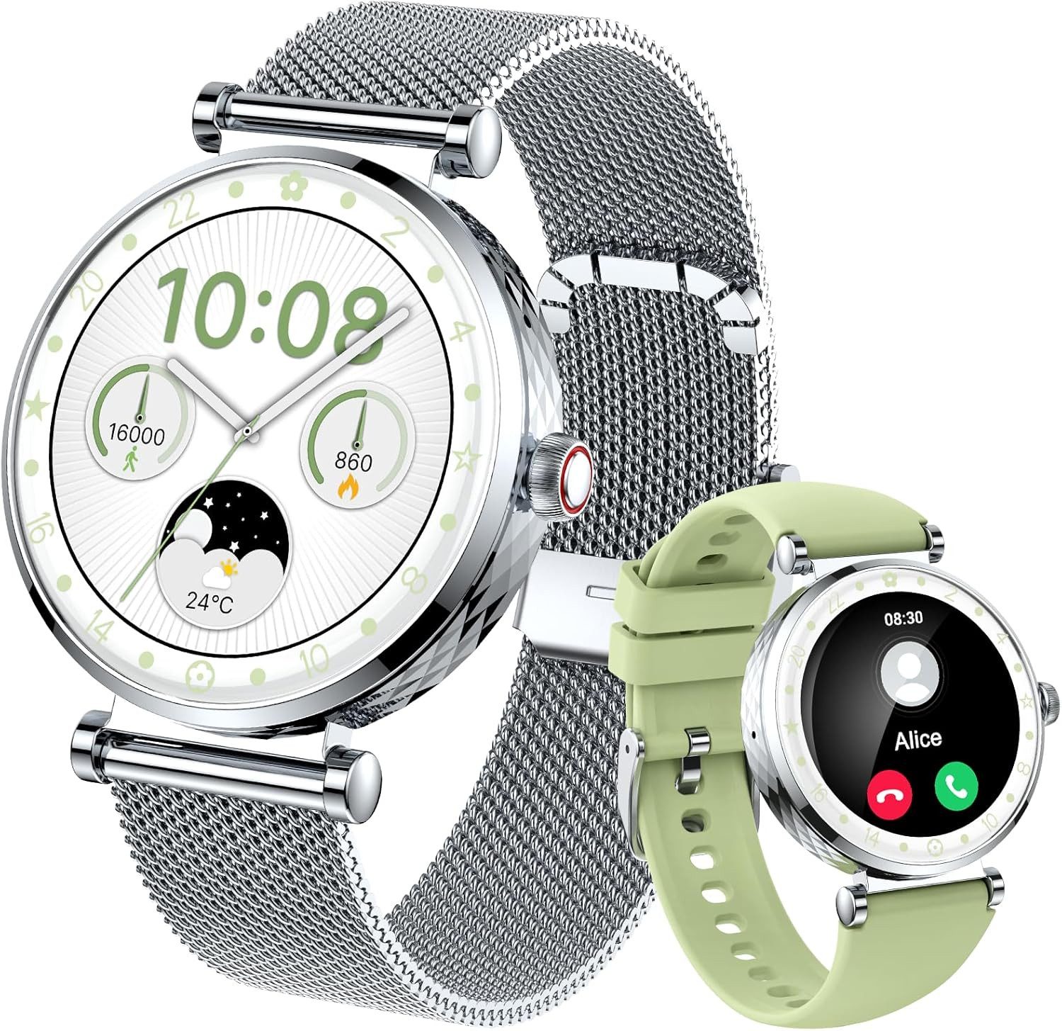 Matast S86 Smartwatch (3 cm, android ios), Elegante Damen-Smartwatch mit umfassender Gesundheitsüberwachung