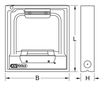 KS Tools Wasserwaage, Mit Rahmen, 200 mm