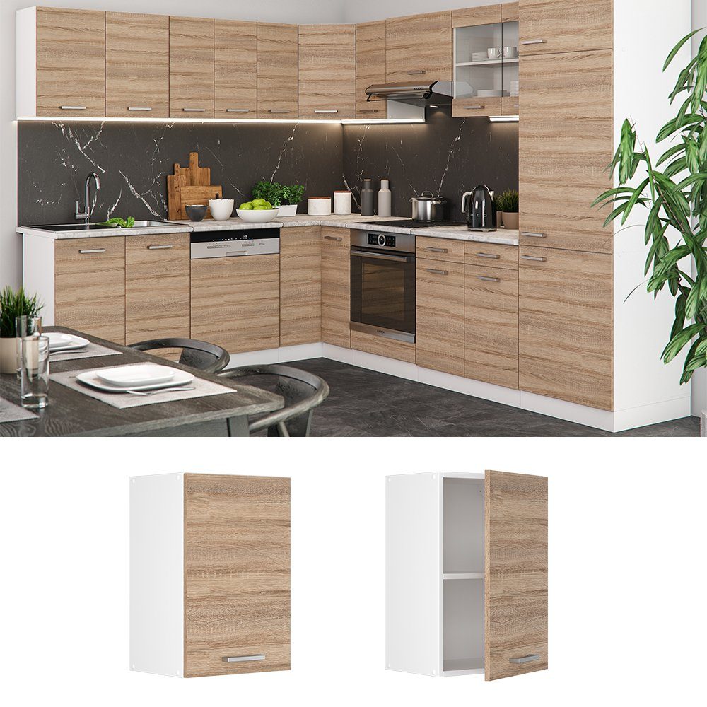 Vicco Hängeschrank R-Line, Sonoma/Weiß, 40 cm günstig online kaufen