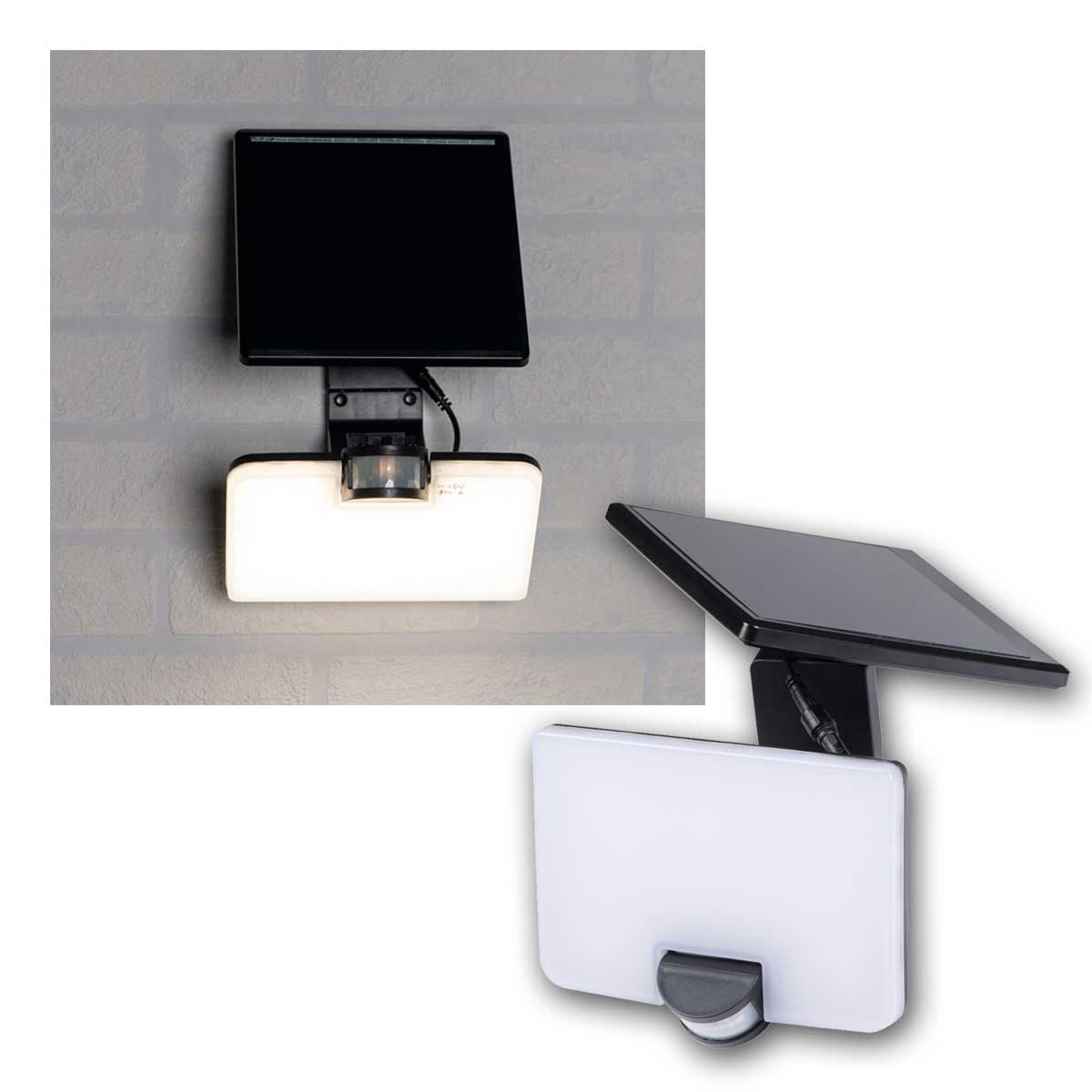 Kanlux LED Solarleuchte LED Solar-Außenstrahler SOLNAR 800lm, PIR, IP54