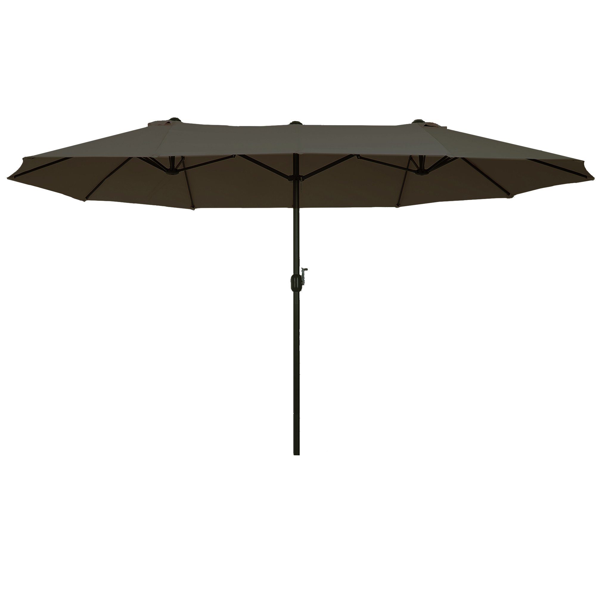 Outsunny Sonnenschirm Gartenschirm Terrassenschirm mit Handkurbel, günstig online kaufen