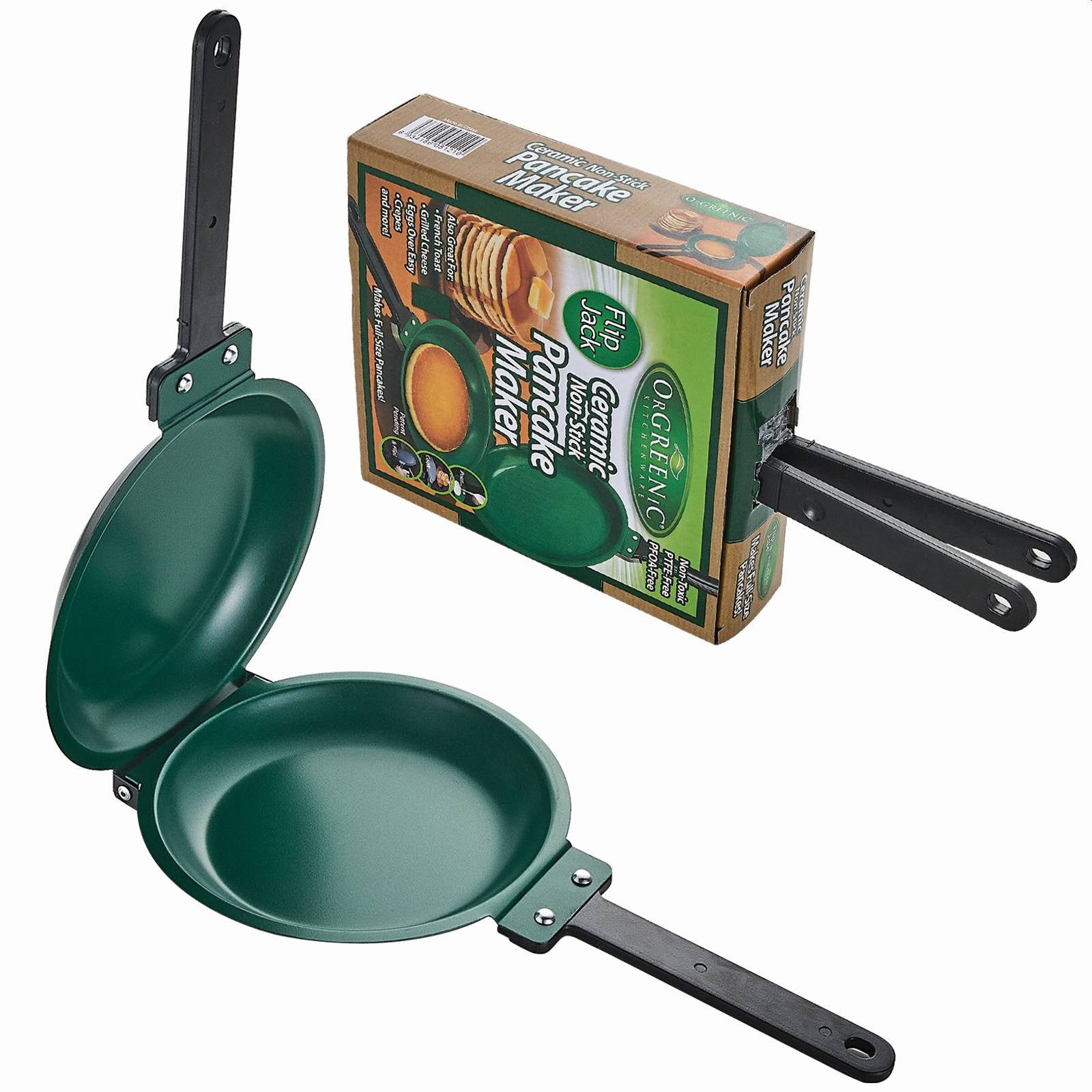 HAC24 Crêpepfanne Pfannkuchen Pancakes Doppelpfanne Omelett Doppel-Pfanne Spiegelei, Wendepfanne Ø 19,5 cm