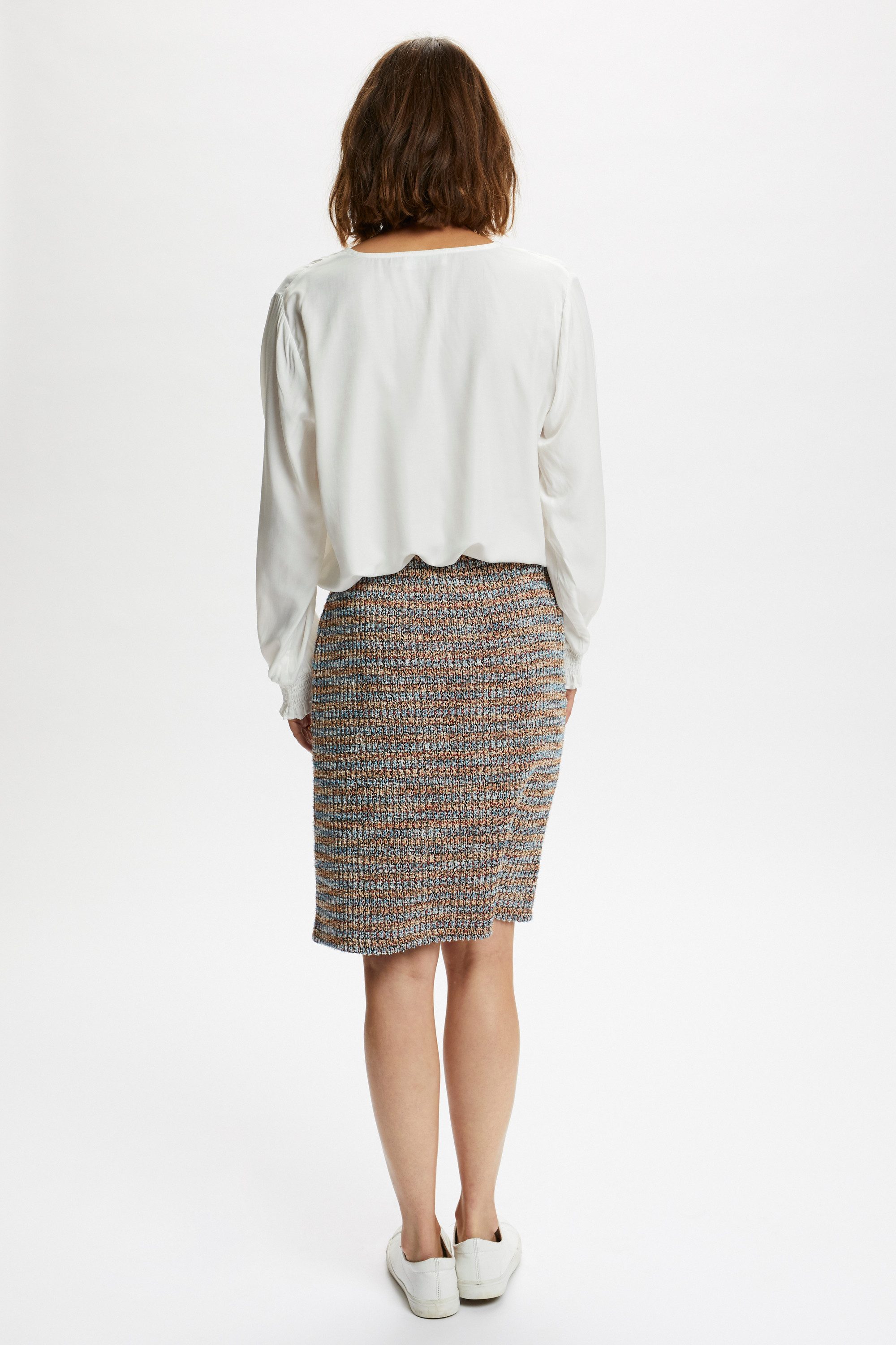 Langarmbluse Langarm-Bluse FengCR