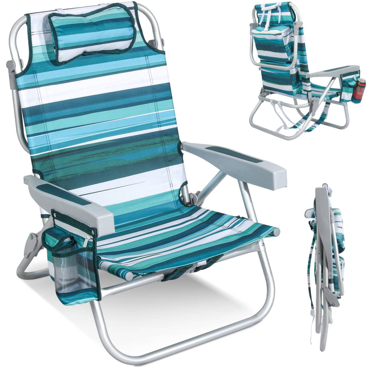 HOMECALL Klappstuhl Strandstuhl Leicht Klappbar Camping, 5-fach verstellbar günstig online kaufen