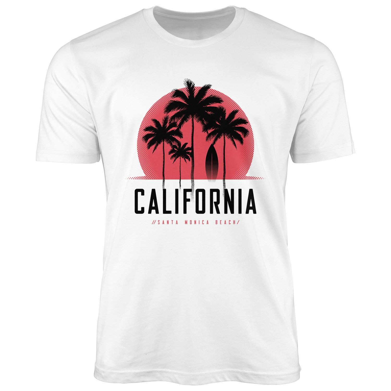 Neverless Print-Shirt Herren T-Shirt California Palmen günstig online kaufen