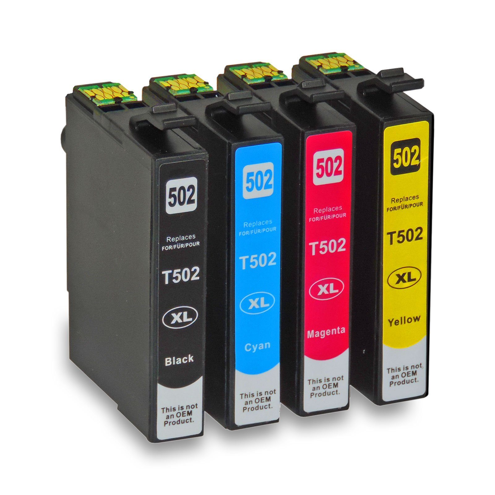 Kompatibel Epson Fernglas, T02W6, 502XL, C13T02W64010 Multipack 4-Farb Tintenpatrone (Set, XP-5150)