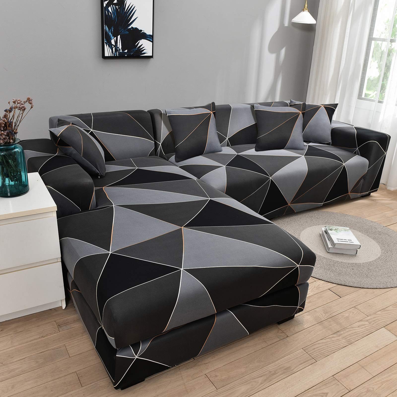 Coonoor Sofabezug Stretch Sofa Überzug Universal Couchbezug Für 2/3 Sitzer – Bild 3 von 5