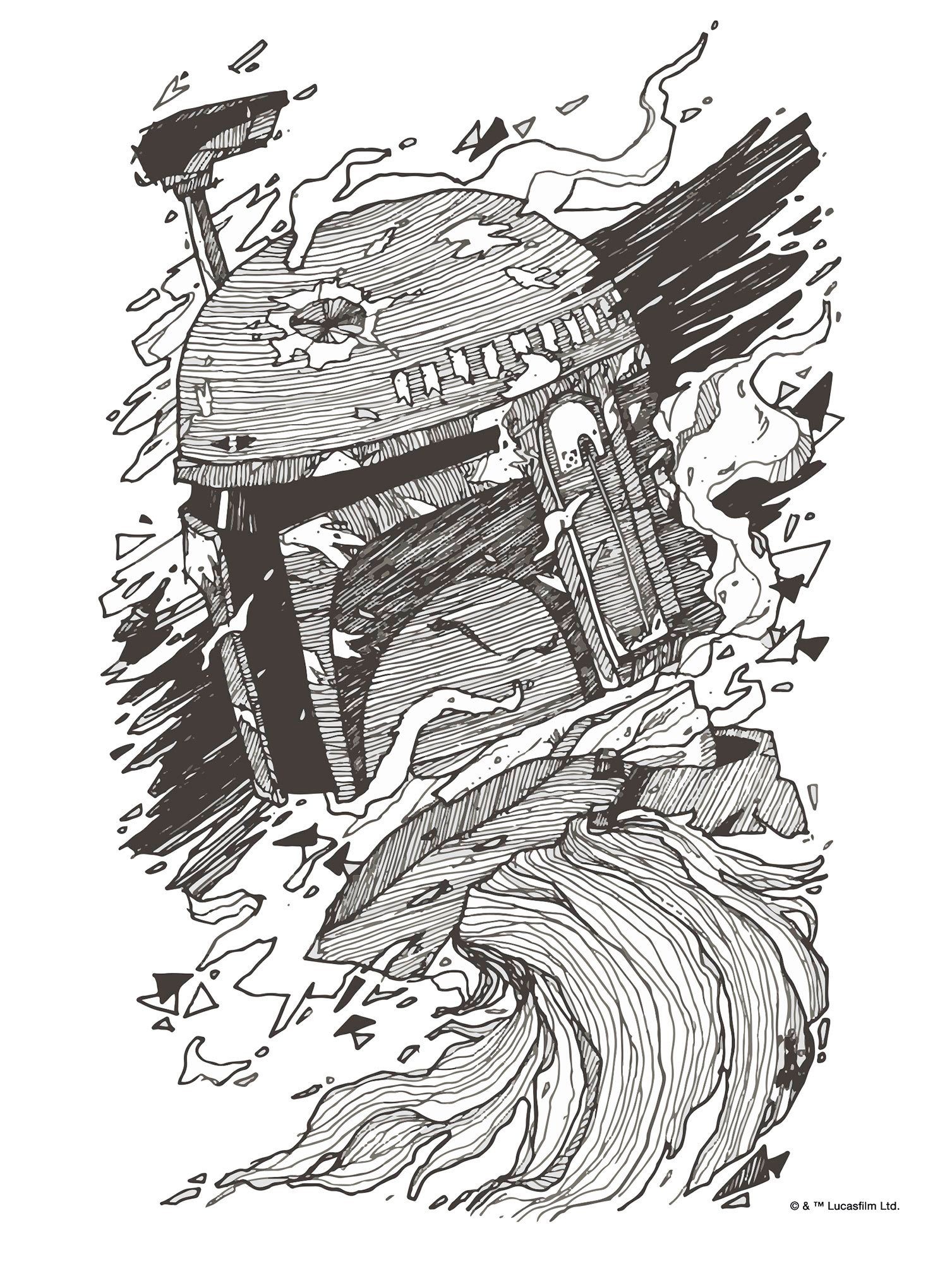 Komar Wandbild »Star Wars Boba Fett Drawing«-Otto
