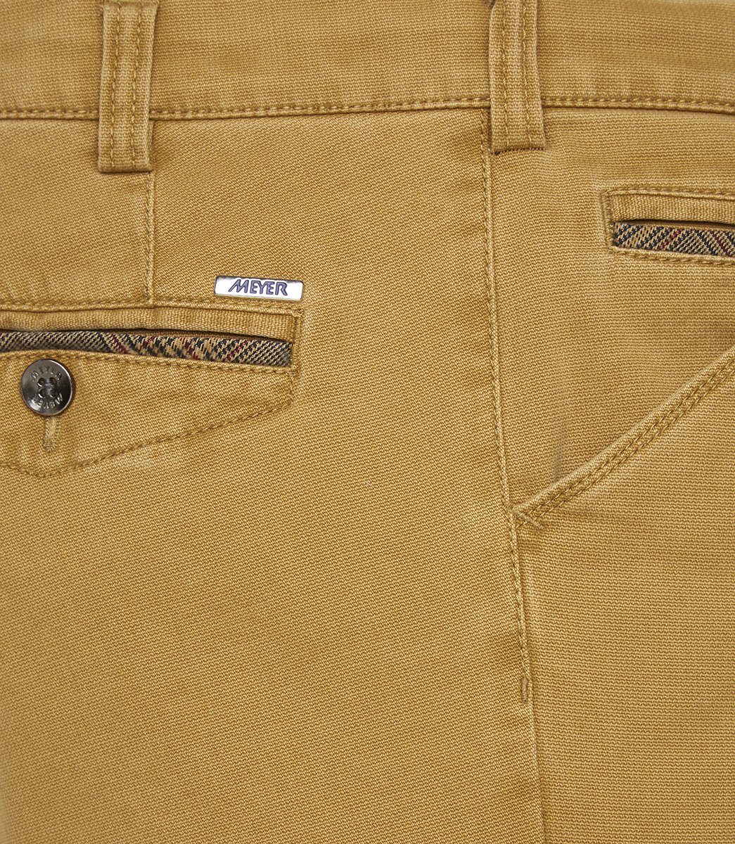 Chicago MEYER mit Chinohose Hose Casual 5568 Stretch-Rundbund camel Lässige