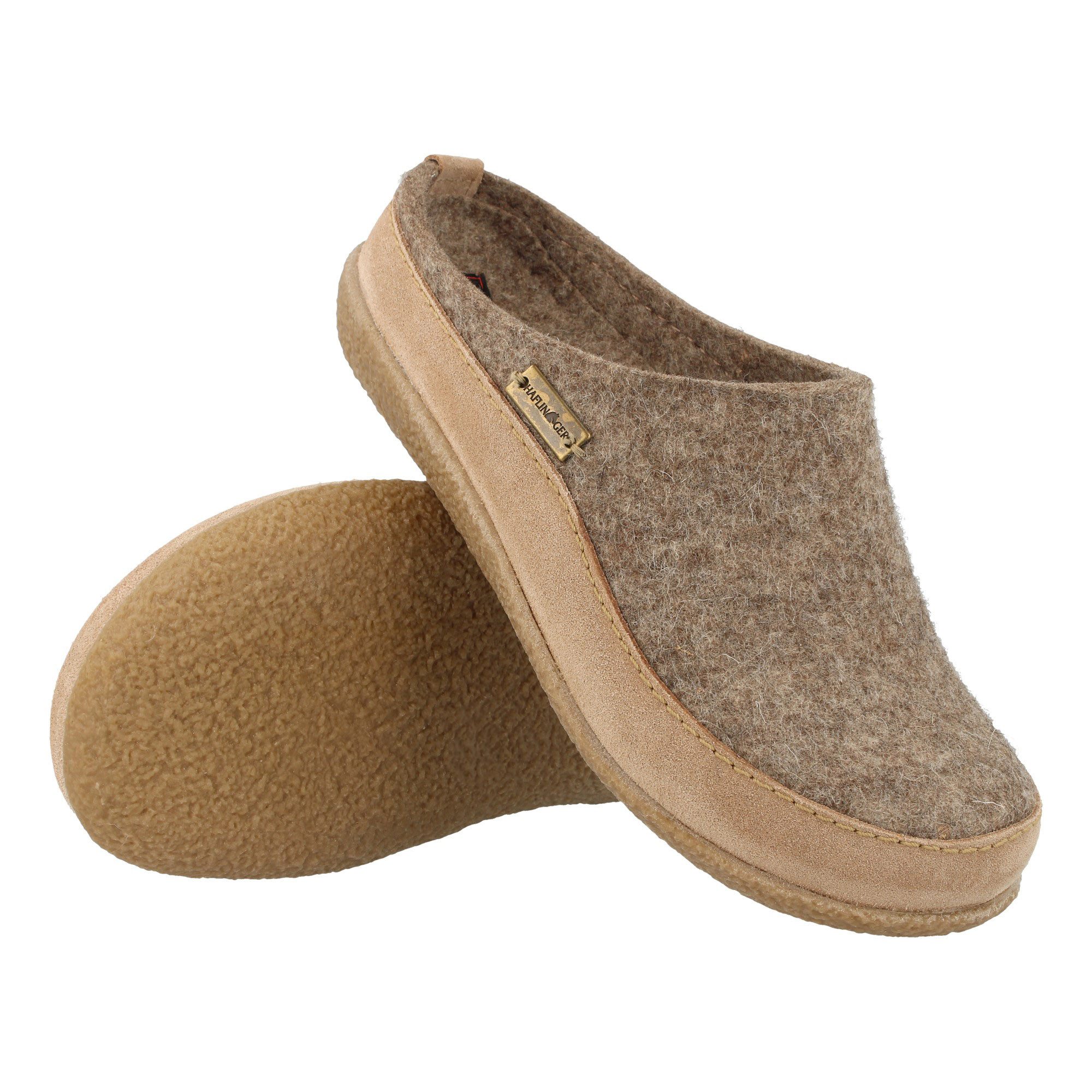 Haflinger Blizzard Skane Filzpantoffel Hausschuh Gummisohle Hausschuh