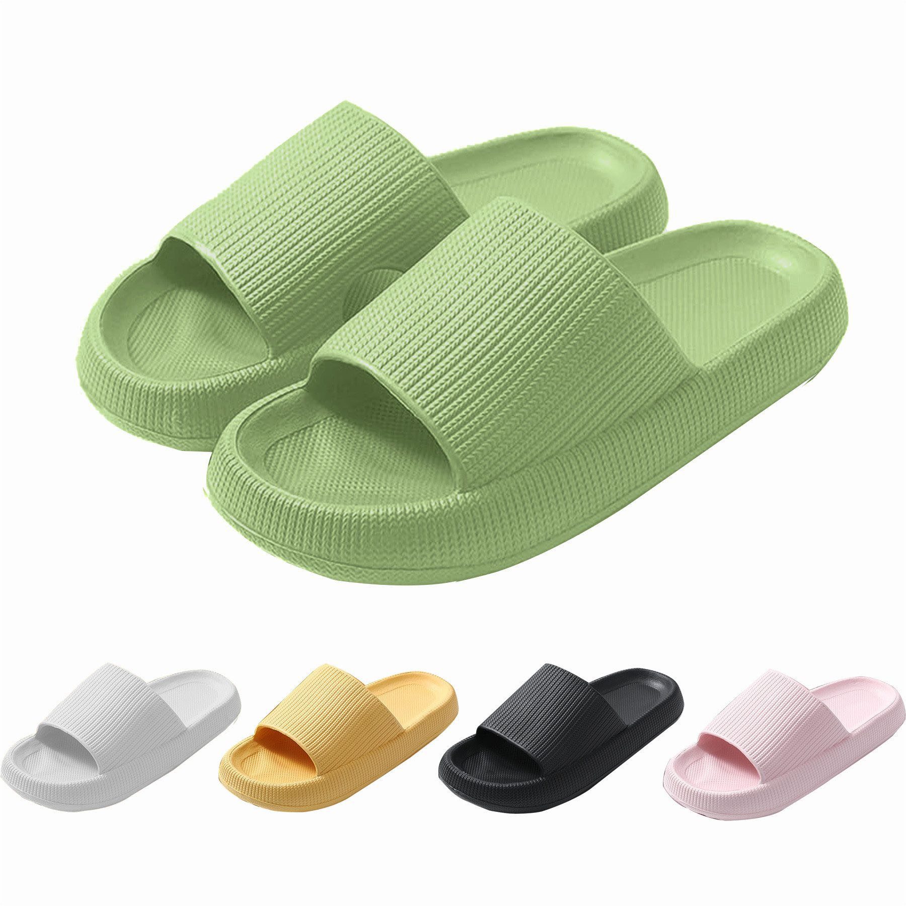 Mutig Badeschuhe Herren Damen,Original EVA Badeschlappen,weich & bequem Hüttenschuhe (Besonders weiches Material mit rutschfester Sohle,Bequem zu tragen, Wolkenweiches Tragegefühl,Slippers für Badezimmer,Perfekte Wahl) Hüttenschuhe Damen Herren Duschpantoffeln Casual Hausschuhe Hausschuh