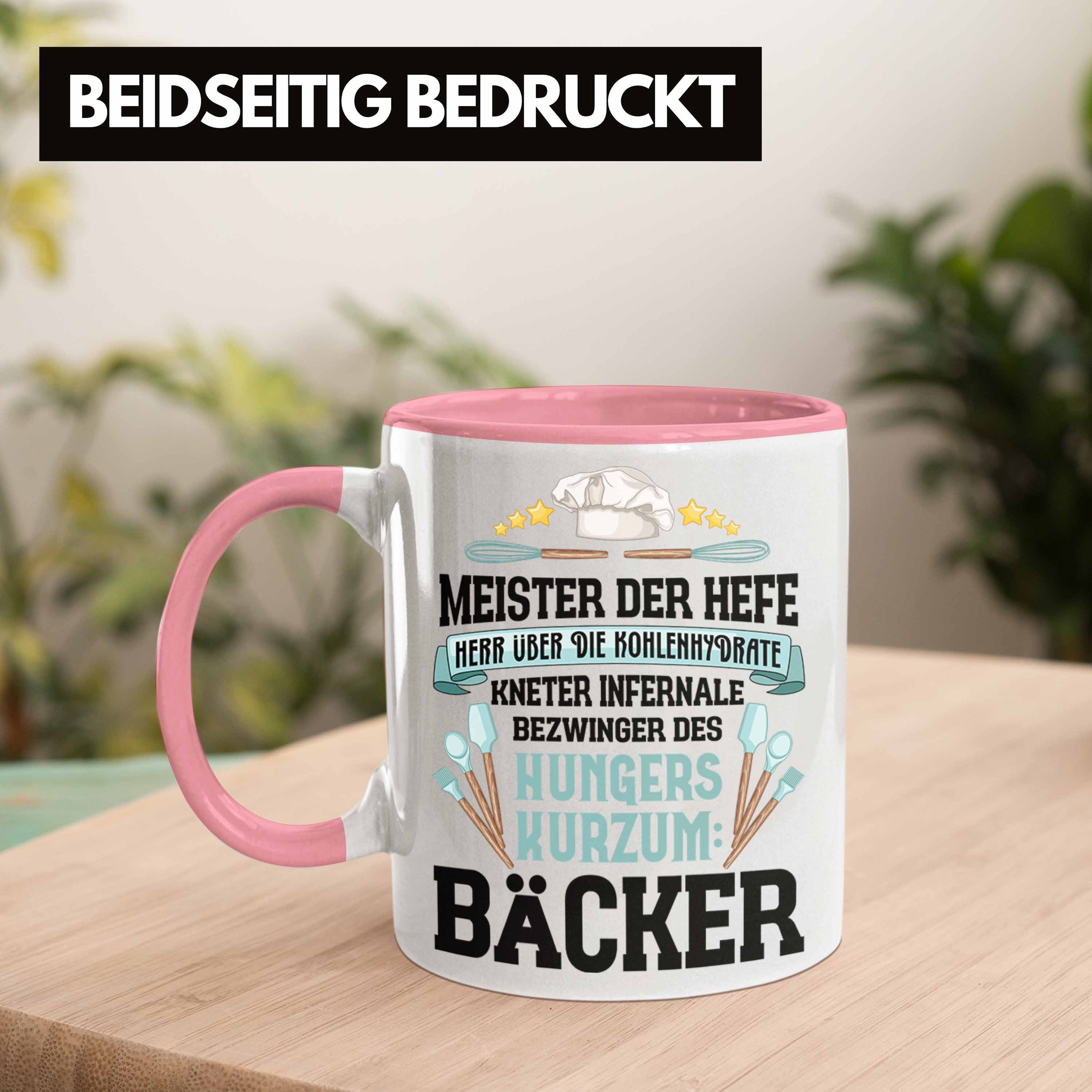 Bäckerin Geschenkidee Geschenk rosa Tasse mit Trendation Männer Tasse Bäcker Frauen Trendation Spruch -