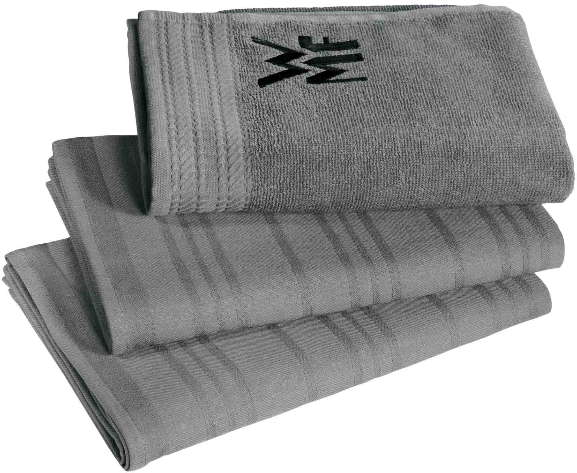 WMF Geschirrtuch, (Set, 3-tlg), 100% Baumwolle, mit aufgesticktem Logo günstig online kaufen