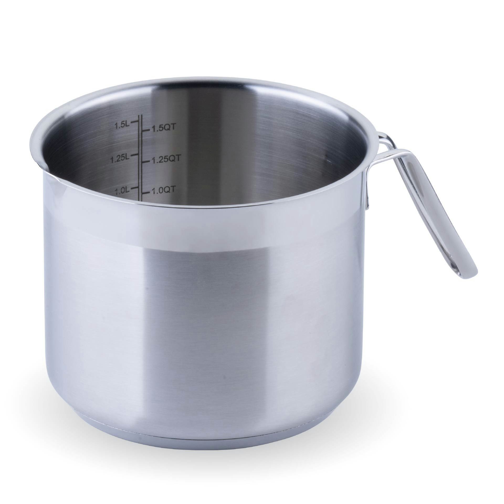 Chefkoch trifft Fackelmann Milchtopf aus Edelstahl, Ø 14 cm, induktionsgeeignet, backofengeeignet