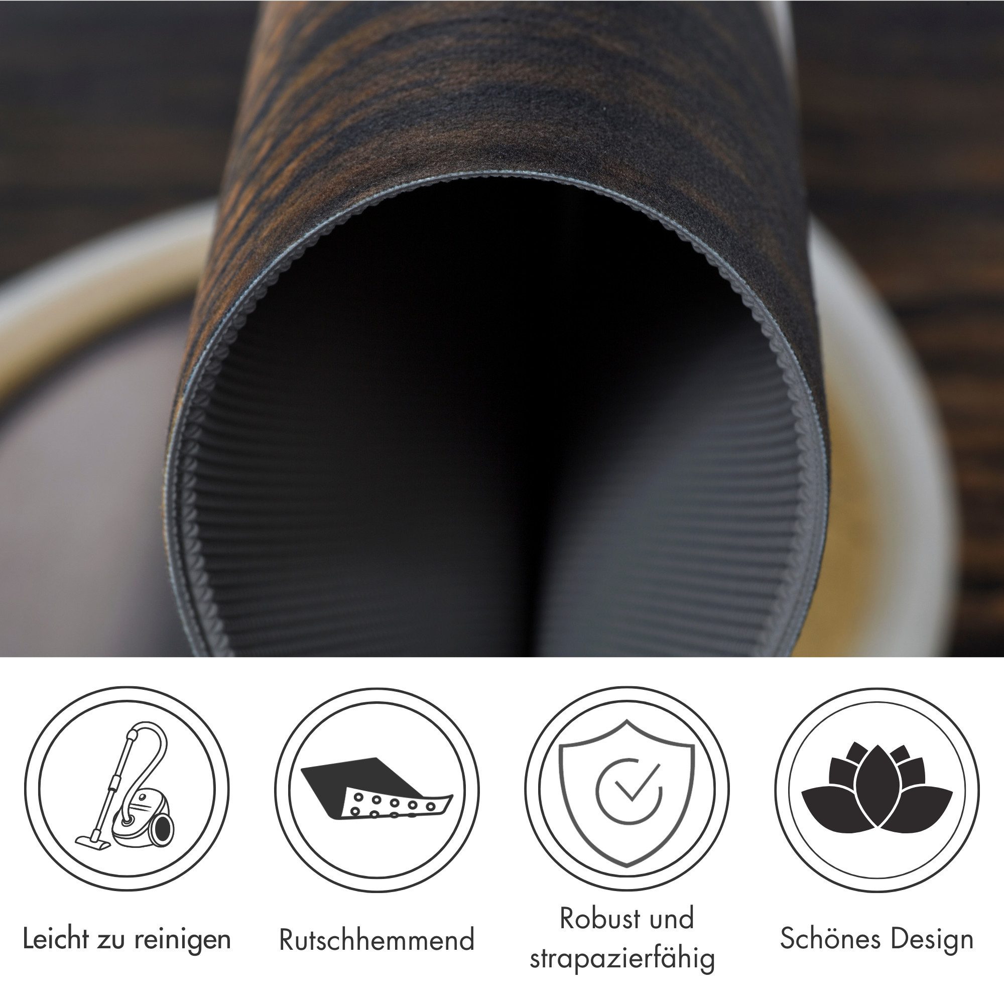Andiamo Läufer Kitchen, rechteckig, Höhe: 3 mm, Vinyl-Küchenläufer, moderne Küchenmotive, Pasta, Gewürze, Kaffee