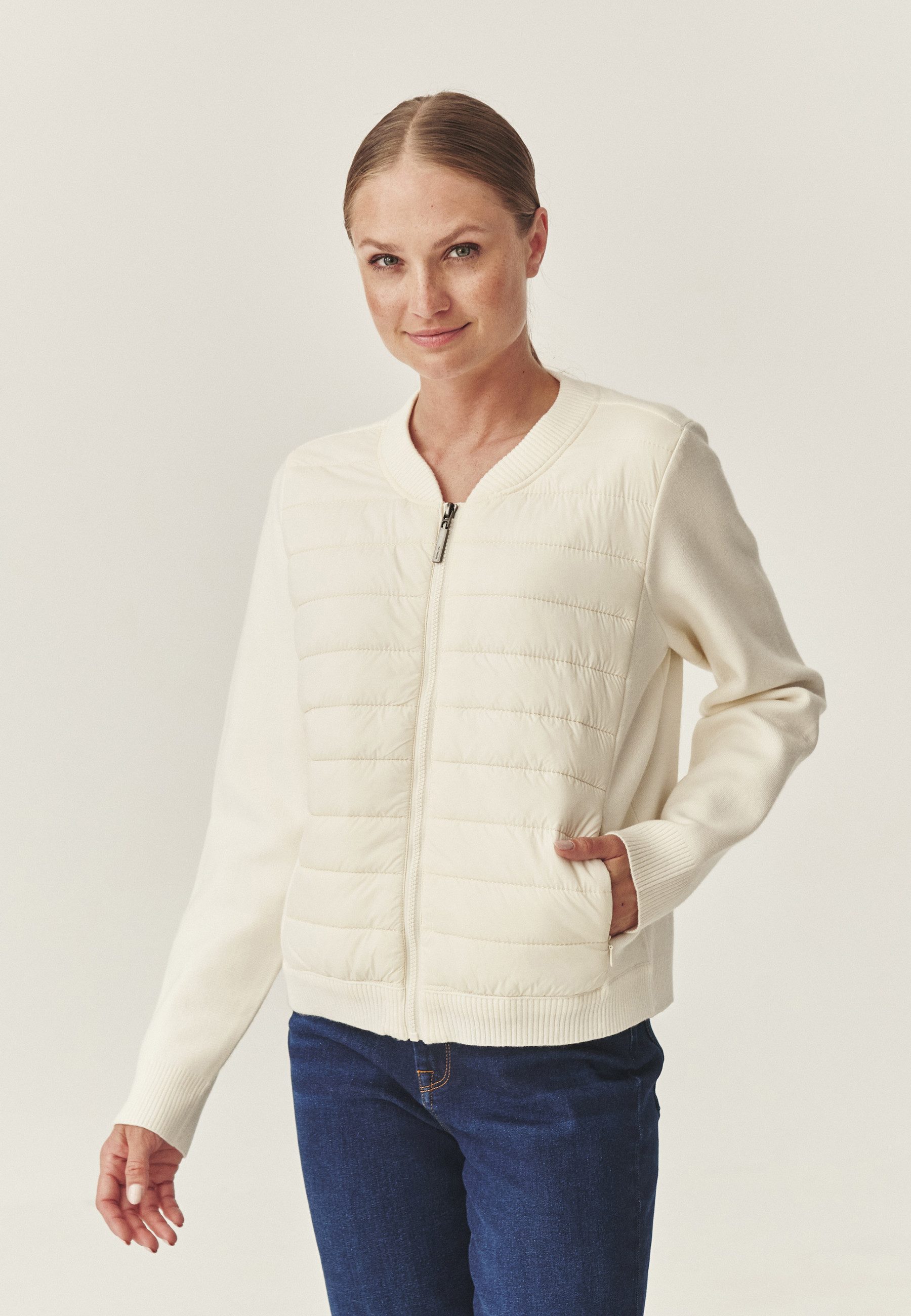 TATUUM Strickpullover Gepolsterte Bomberstyle Cardigan - Cado
