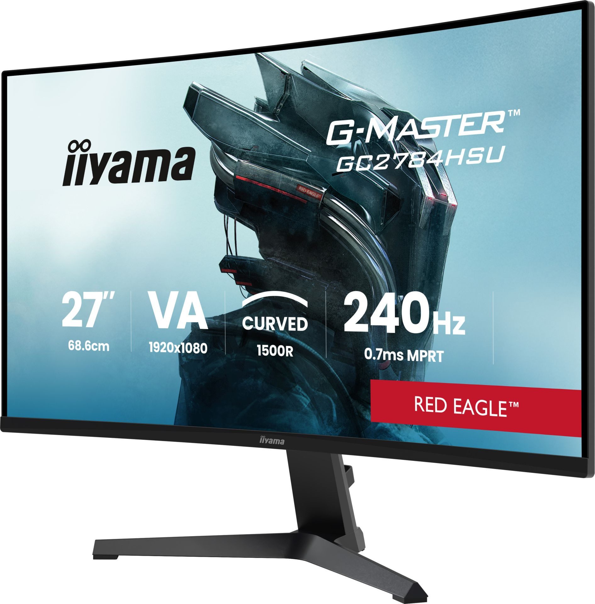 Iiyama GC2784HSU-B1 TFT-Monitor (68,6 cm/27 ", 1920 x 1080 px, Full HD, 0.7 ms Reaktionszeit, 240 Hz, G-MASTER 27 Zoll Gaming-Monitor)
