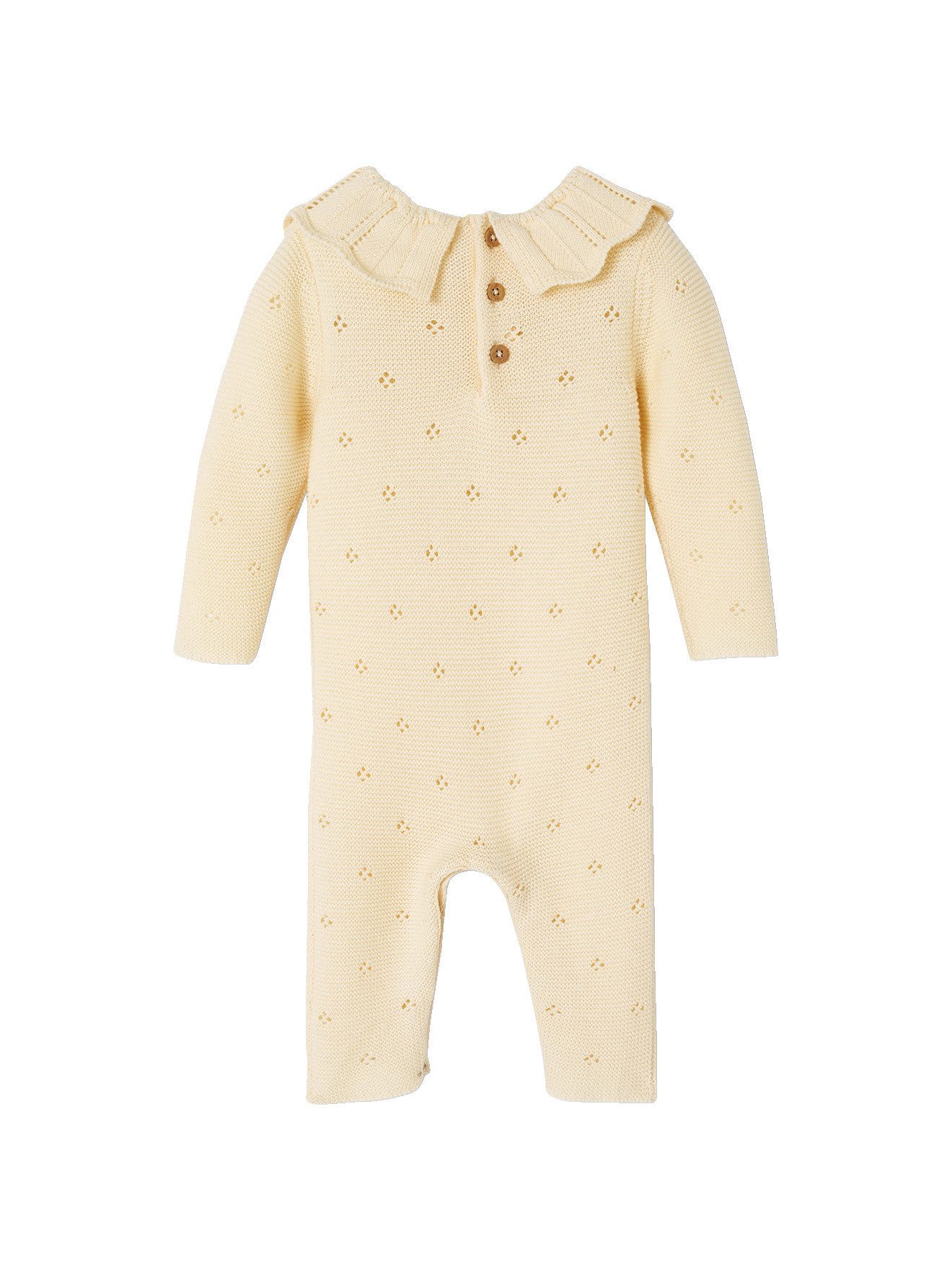 vertbaudet Jumpsuit Baby Overall aus Pointelle-Strick