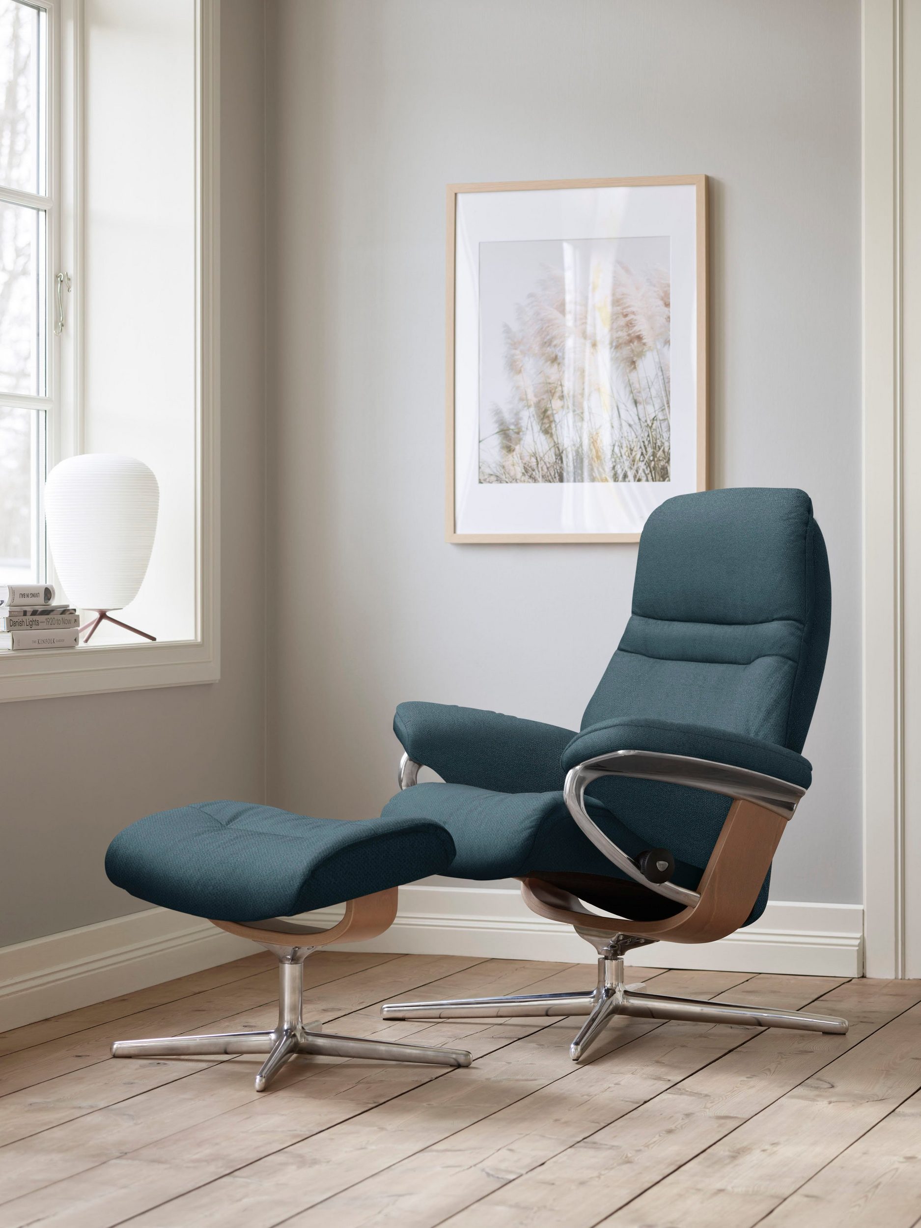 Relaxsessel SUNRISE Petrol Q2 FARON - Einrichtungsbeispiel