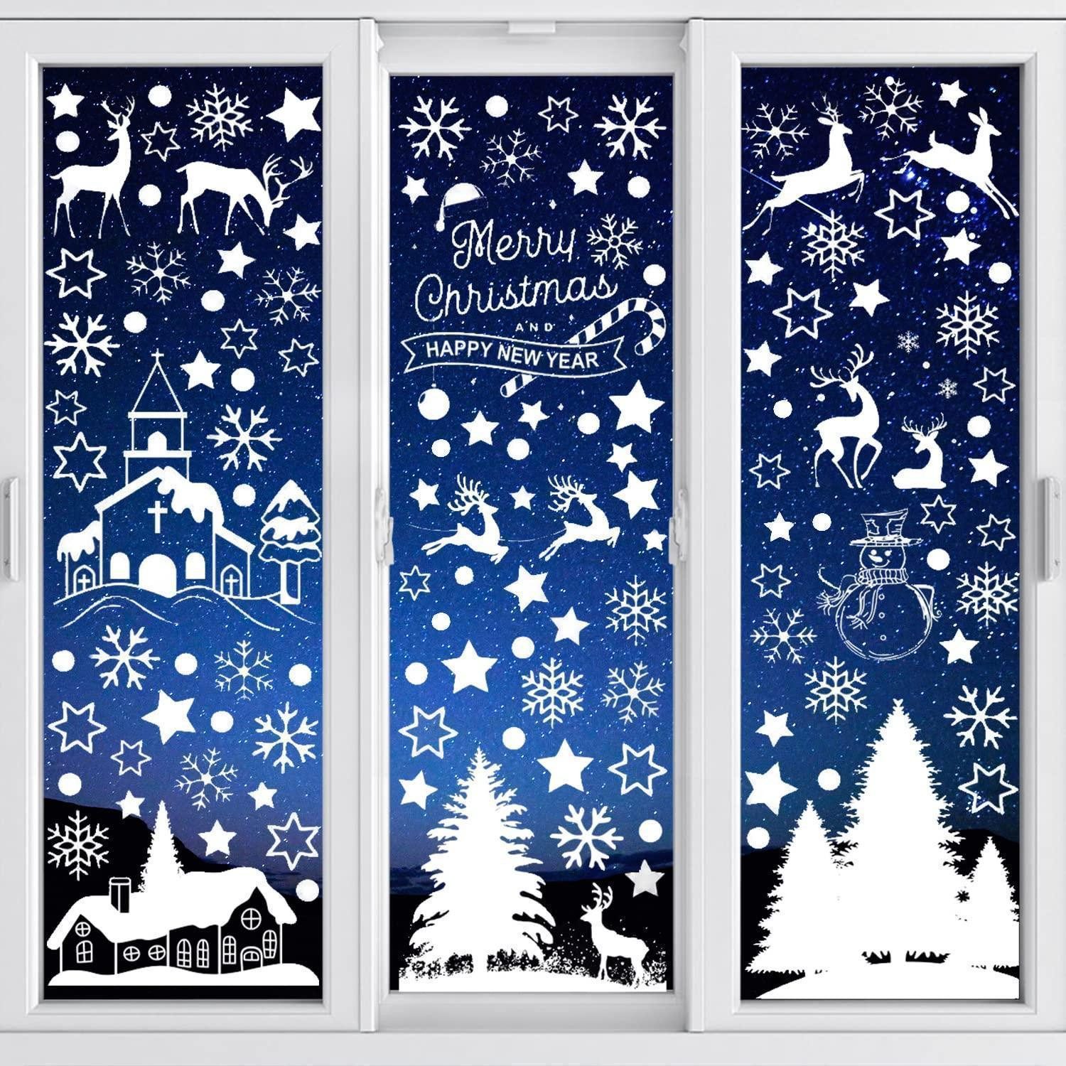 LuxusKollektion Fensterbild Fensterbilder Weihnachten, 9er Set Schneeflocken
