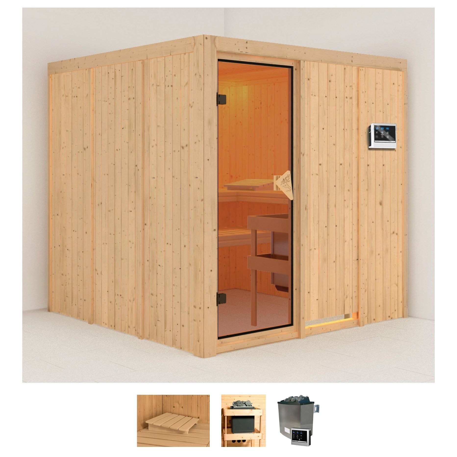 Karibu Sauna Rodin, BxTxH: 196 x günstig online kaufen