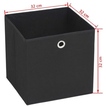 vidaXL Aufbewahrungsbox Aufbewahrungsboxen 4 Stk. Vliesstoff 32x32x32 cm Schwarz (4 St)
