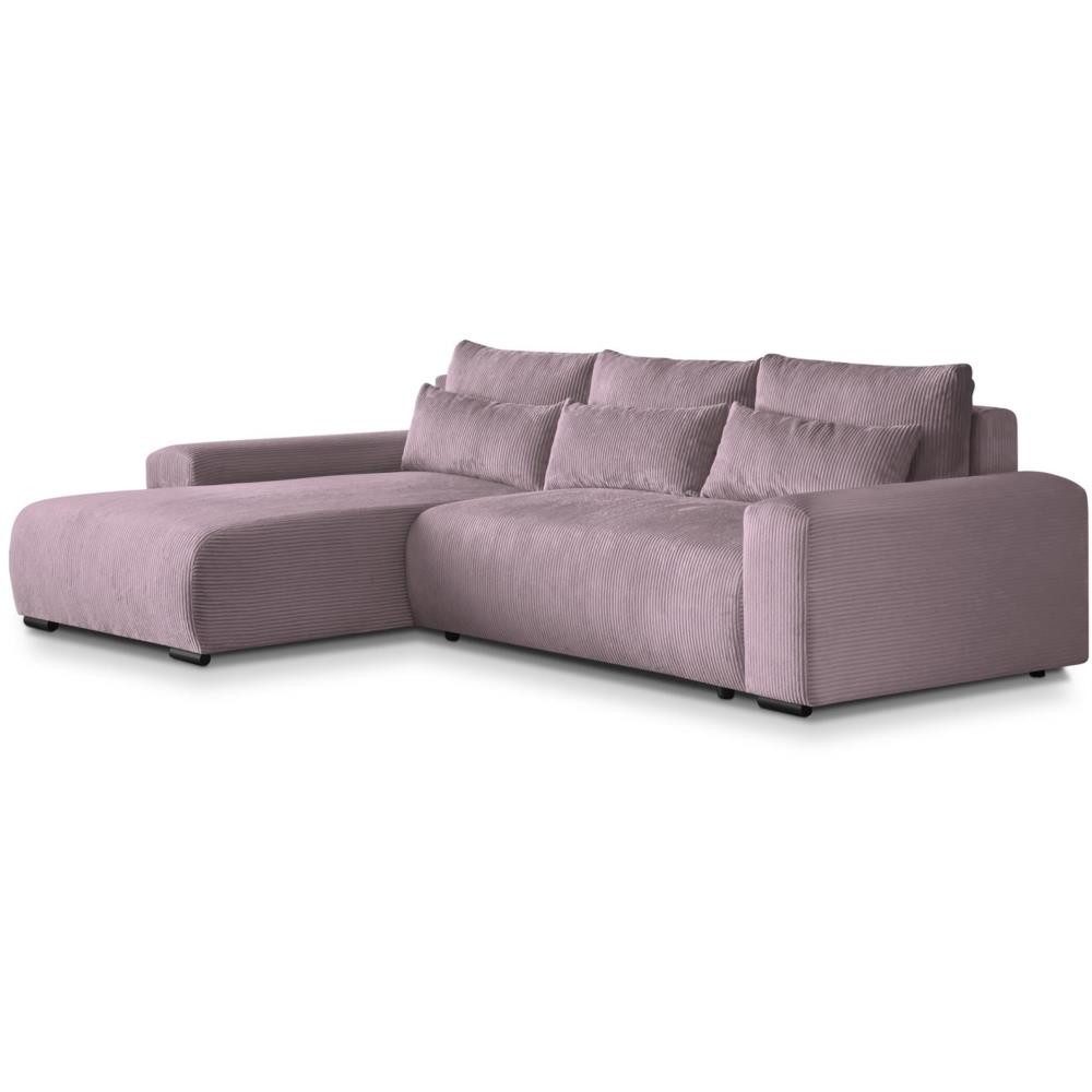 Beautysofa Ecksofa Benny mit Schlaffunktion und Bettkasten, Wellenfedern, s günstig online kaufen