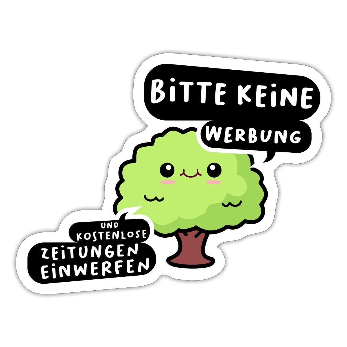 Spreadshirt Aufkleber Briefkasten Aufkleber Bitte Keine Werbung Zeitung Sticker Aufkleber