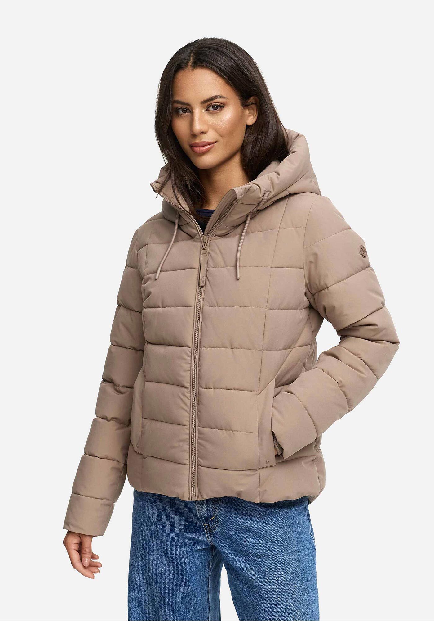 Marikoo Winterjacke Tayenaa mit schmaler Steppung und extra hohem Kragen