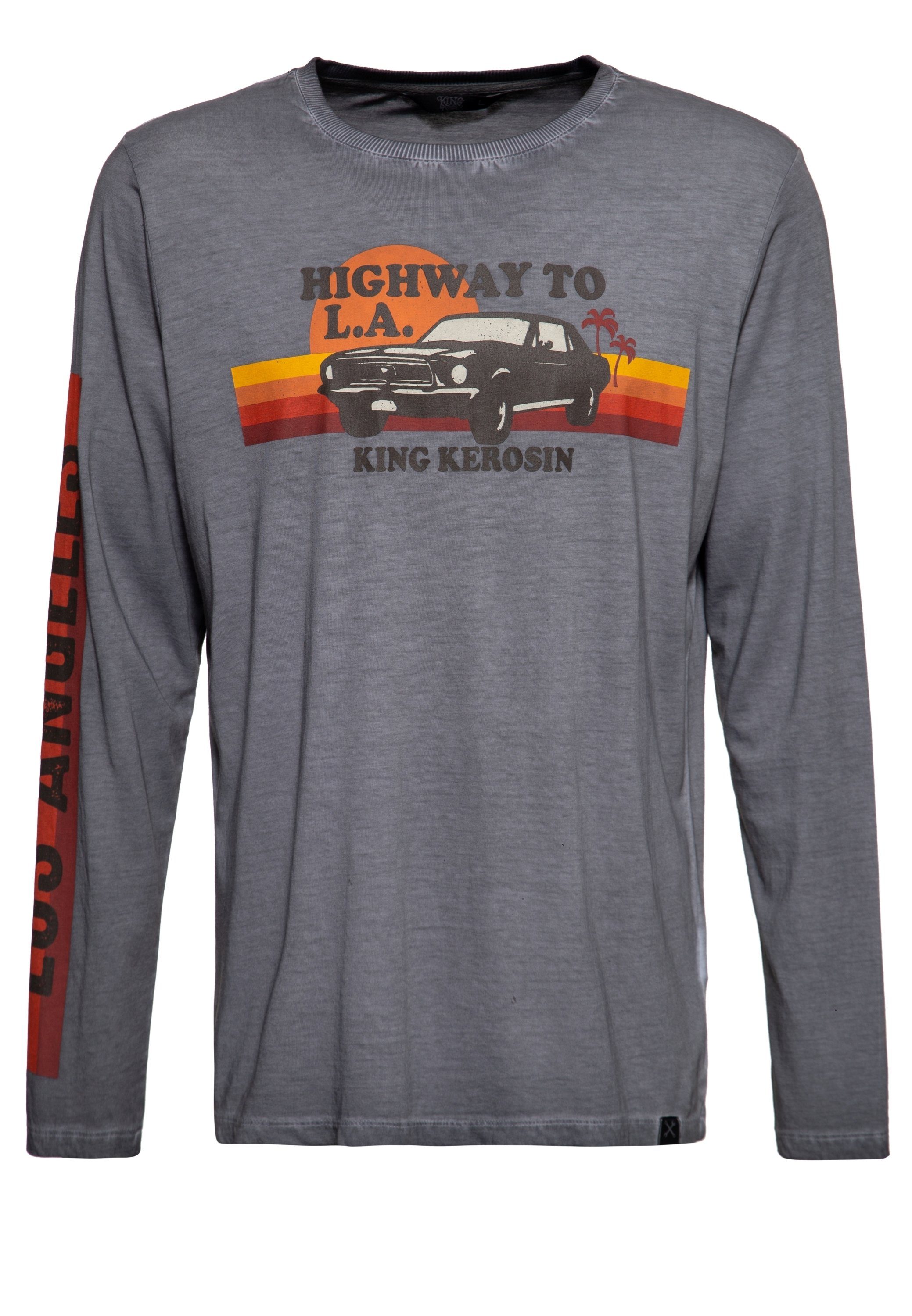KingKerosin Longsleeve Highway to LA mit Print günstig online kaufen