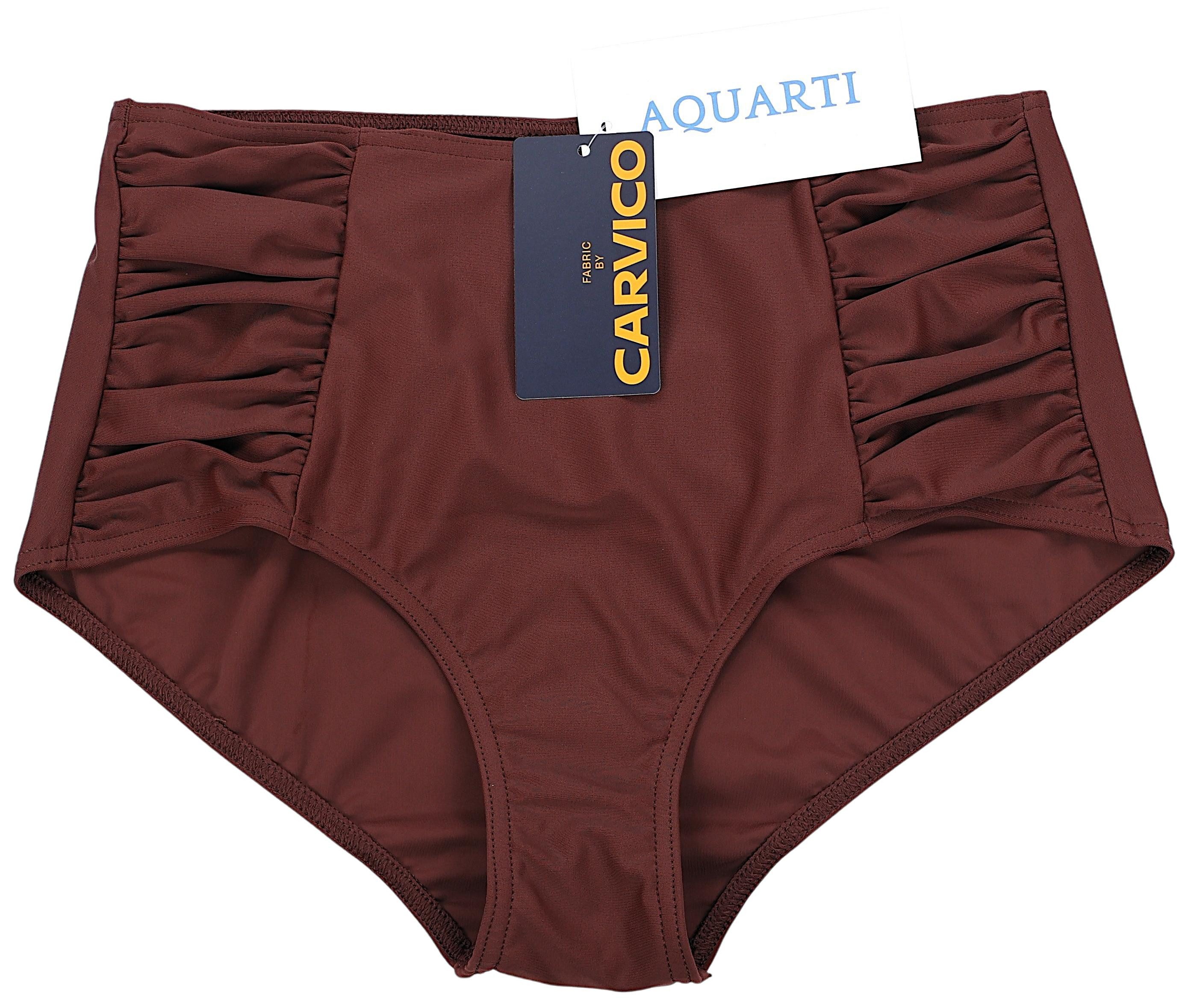 Aquarti Bikini-Hose Aquarti Damen Bikinihose mit Hoher Taille und Raffung – Bild 4 von 5