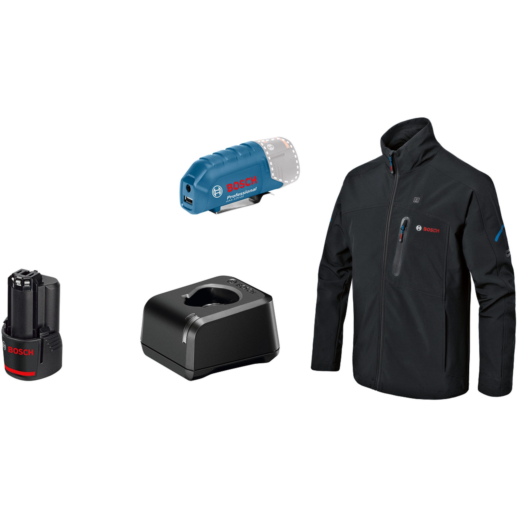 Bosch Professional Arbeitsweste Bosch Professional Heat+Jacket GHJ 12+18V Kit
