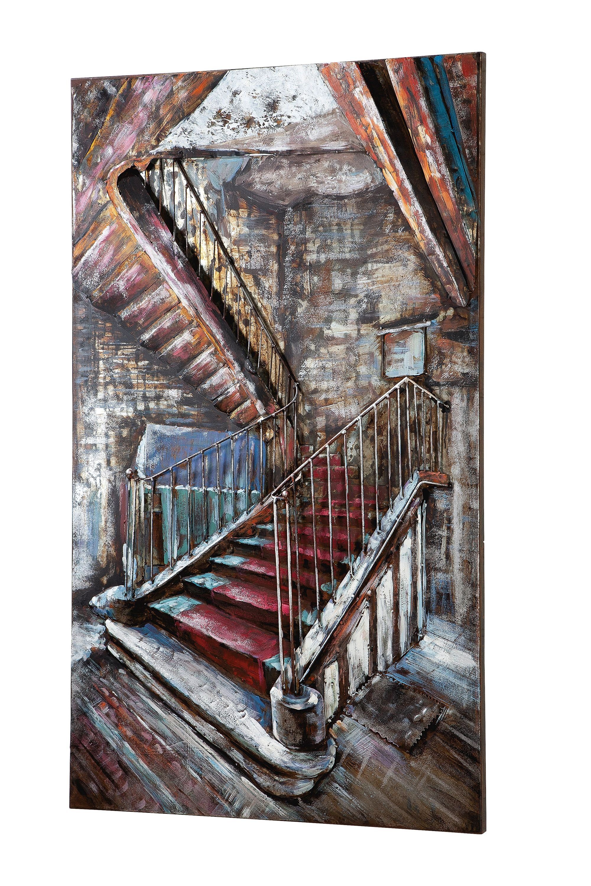GILDE Bild GILDE Bild Mysterious Staircase - braun-rot - H. 120cm x B. 70cm