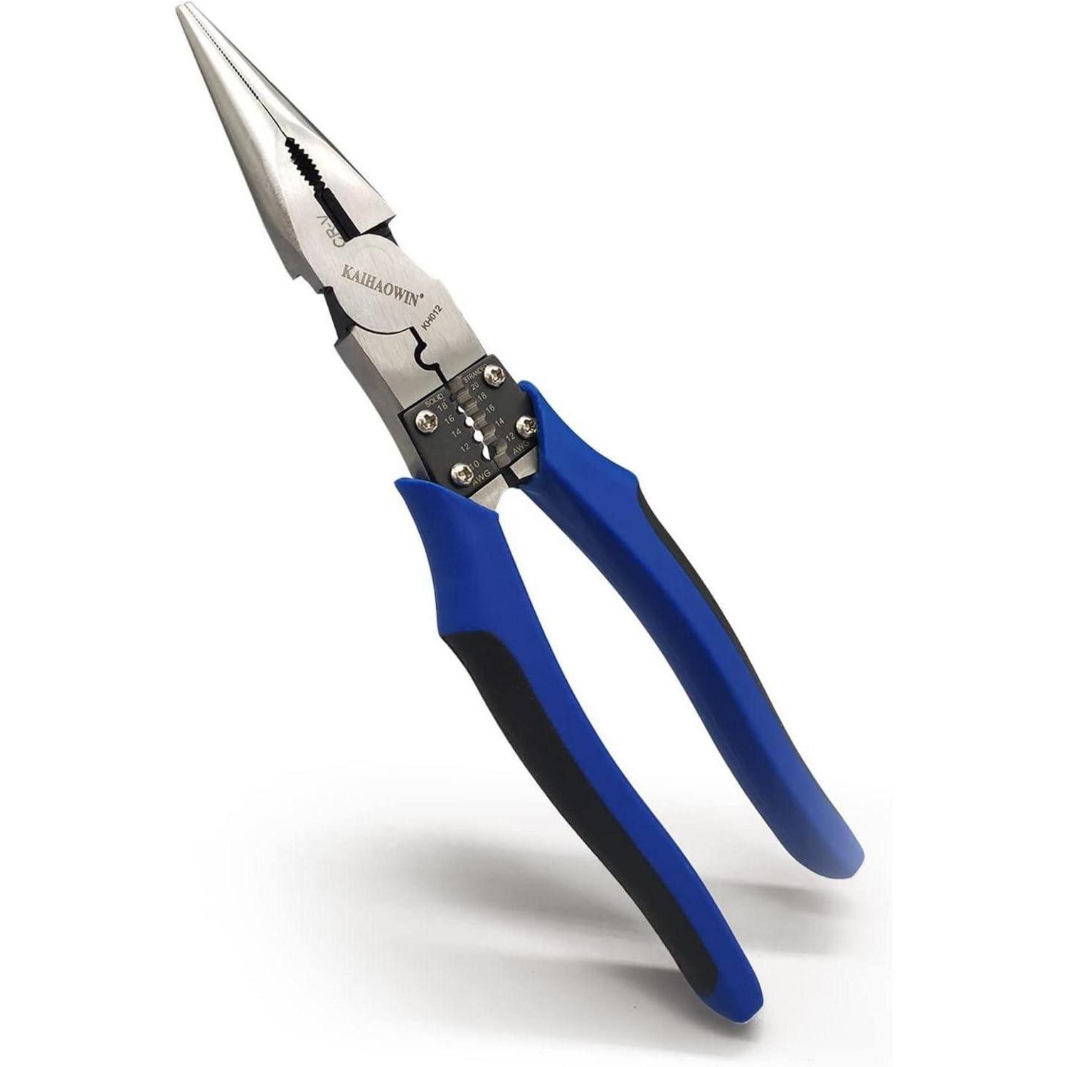 LuxusKollektion Spitzzange Spitzzange 240 mm 4in1 Kombizange Abisolierzange CrV Stahl