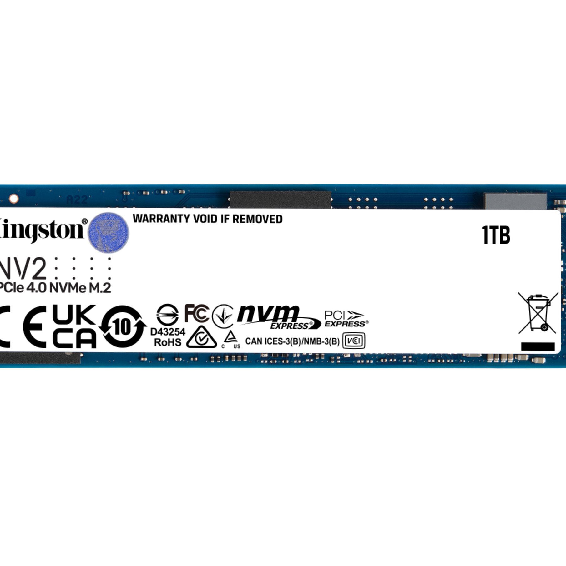 Kingston 1000G NV2 M.2 2280 PCIe 4.0 NVMe SSD interne SSD
