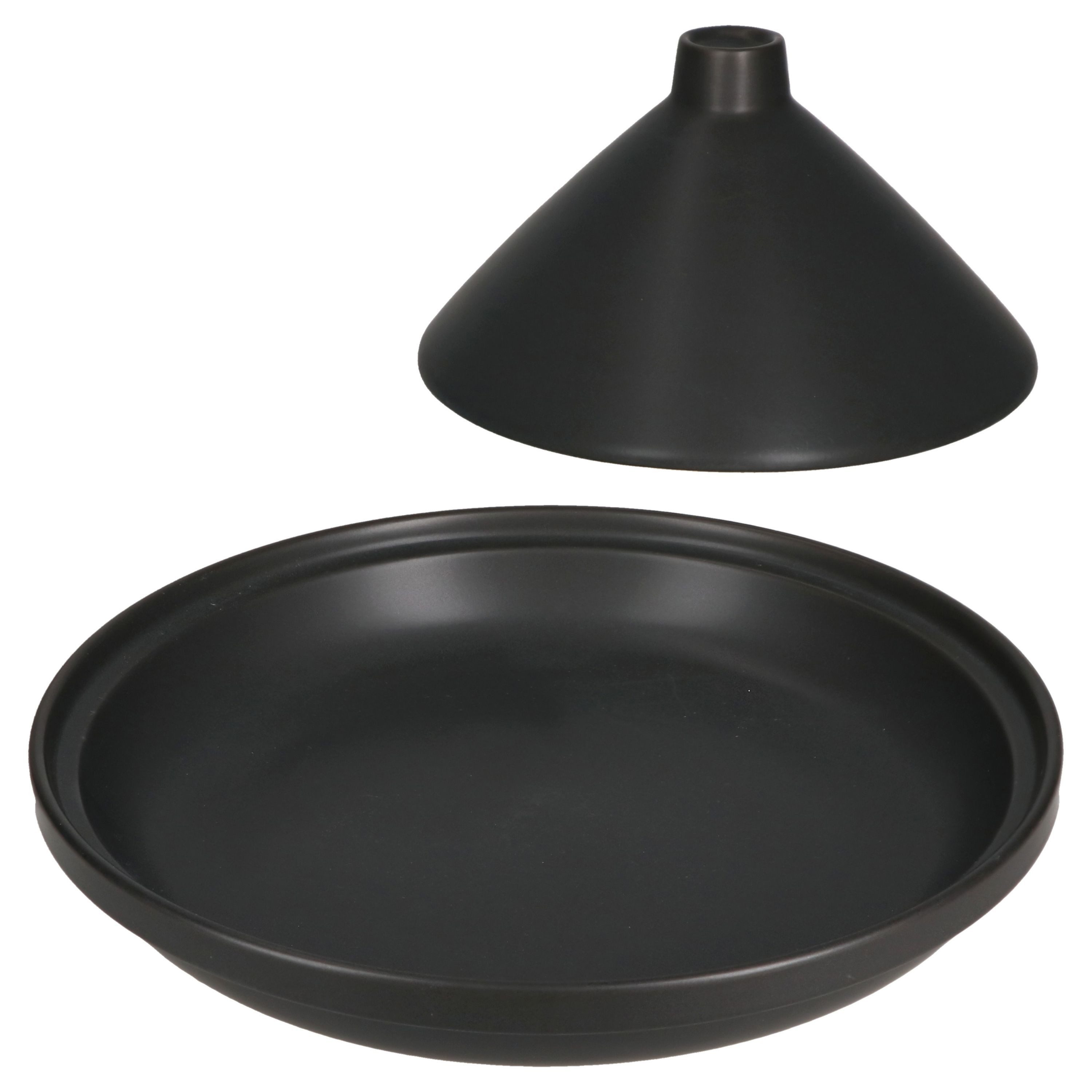 MamboCat Schmortopf MamboCat Tajine Steingut matt schwarz mit Deckel Ofenform Schmor-Topf – Bild 2 von 5