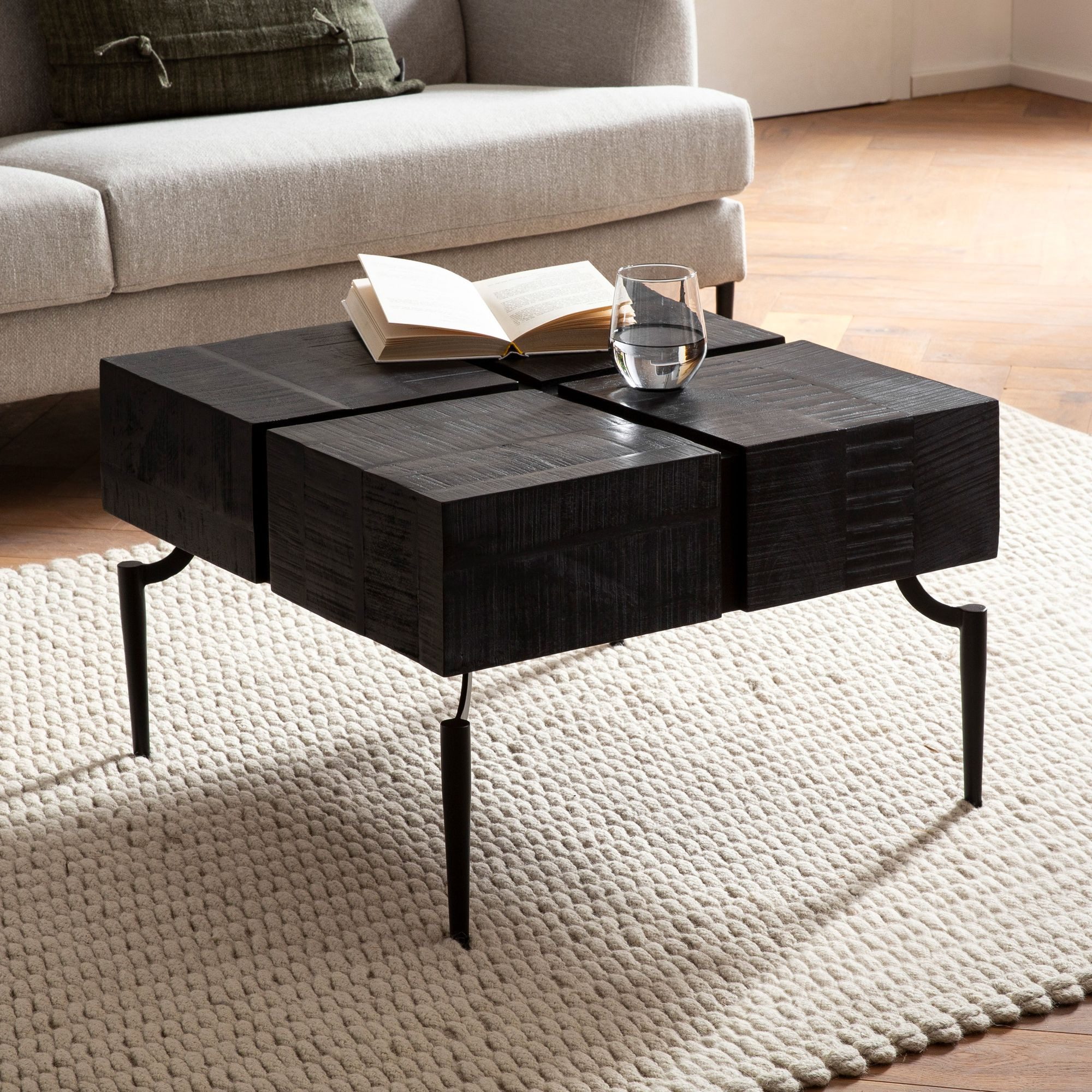 FINEBUY Couchtisch FB61216 (60x60x40 cm Mango günstig online kaufen