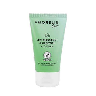 AMORELIE Care Massageöl 2 in 1 Massage und Gleitgel Aloe Vera - 50ml, 1-tlg., Aloe Vera, Vegan