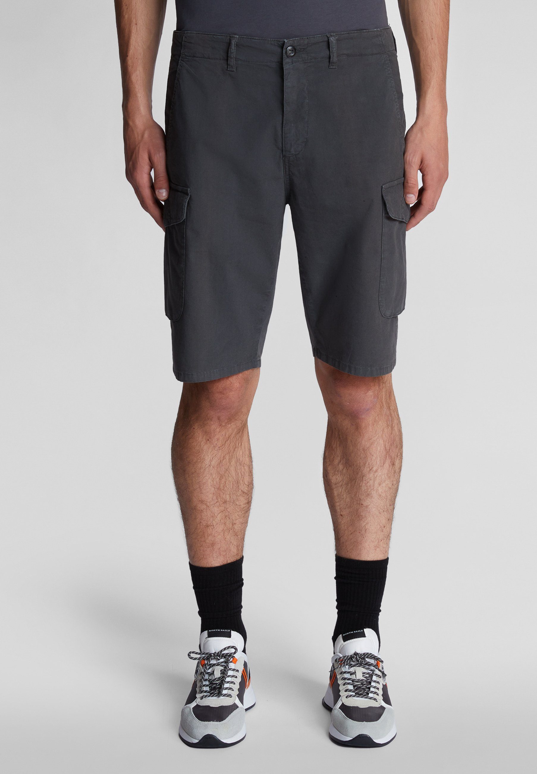 North Sails Cargoshorts Cargo-Shorts aus ASPHALT Popeline