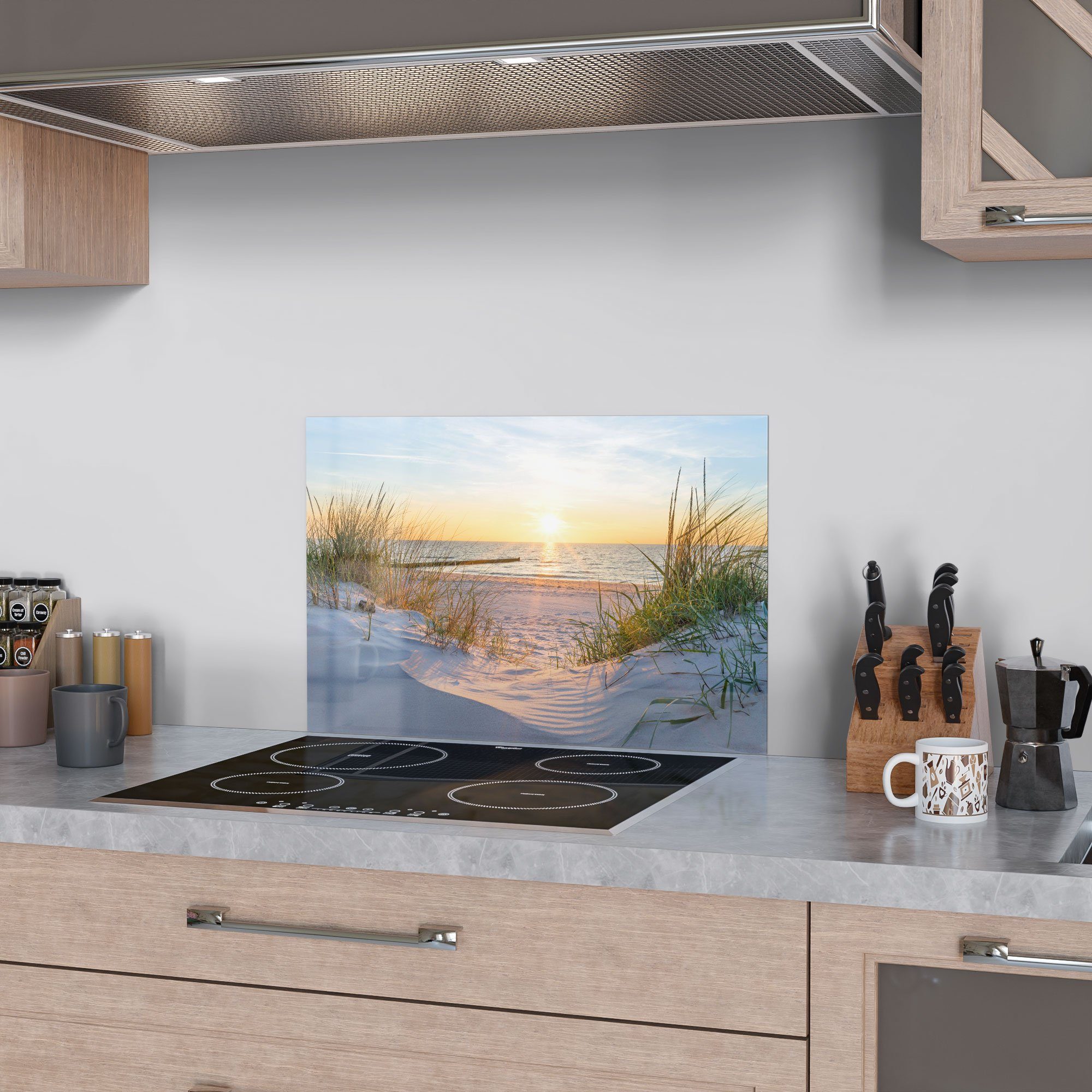 DEQORI Küchenrückwand 'Abendsonne an der Ostsee', Glas Spritzschutz Badrück günstig online kaufen