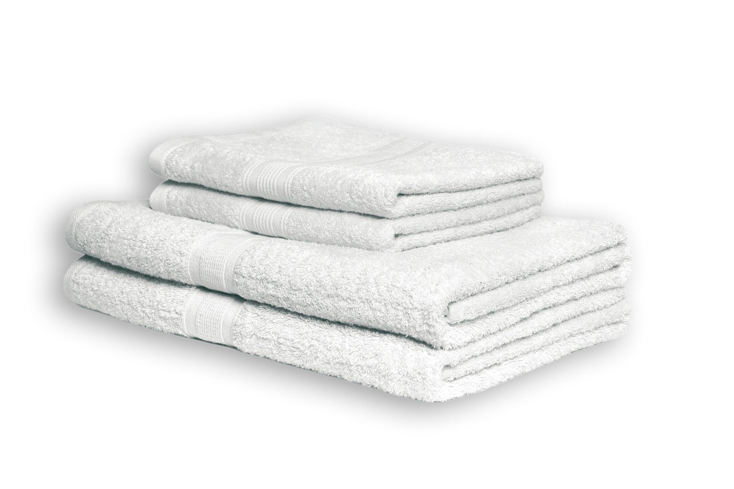 EXKLUSIV HEIMTEXTIL Handtuch Handtuch, mit Duschtuch, weiß Gästehan, Saunatuch, Frottee Badetuch, Bordüre (1-St)