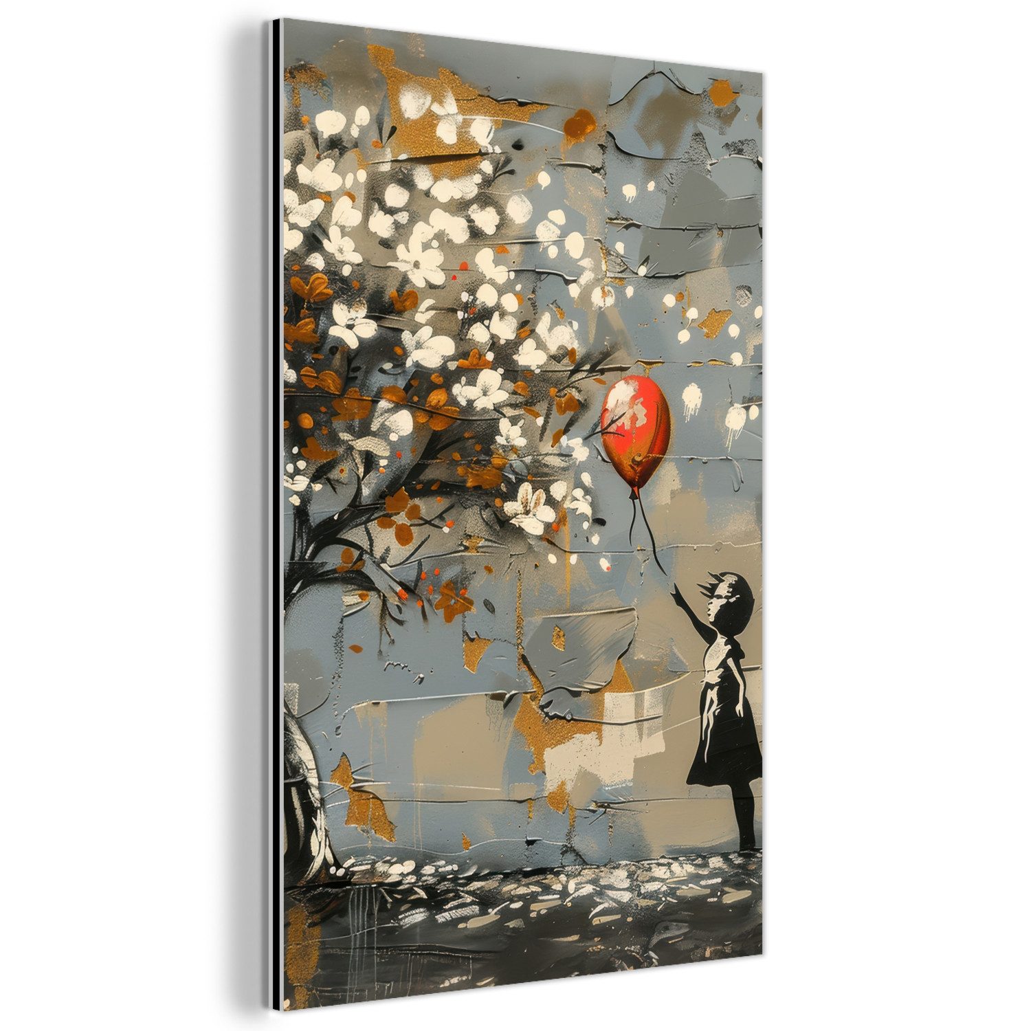 MuchoWow Metallbild Baum - Graffiti - günstig online kaufen
